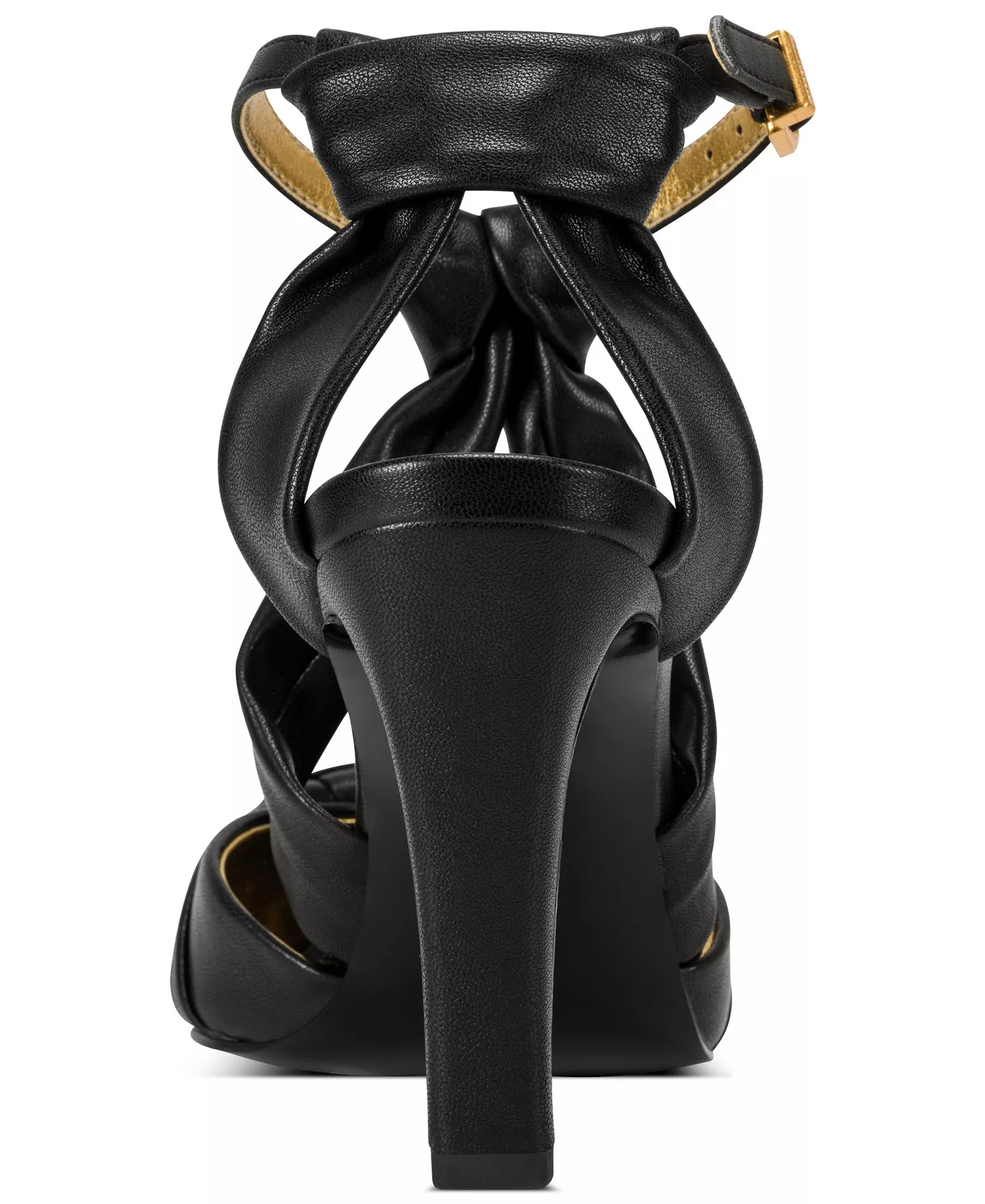 Women's Phia Strappy Pumps - Black Leather - 10M