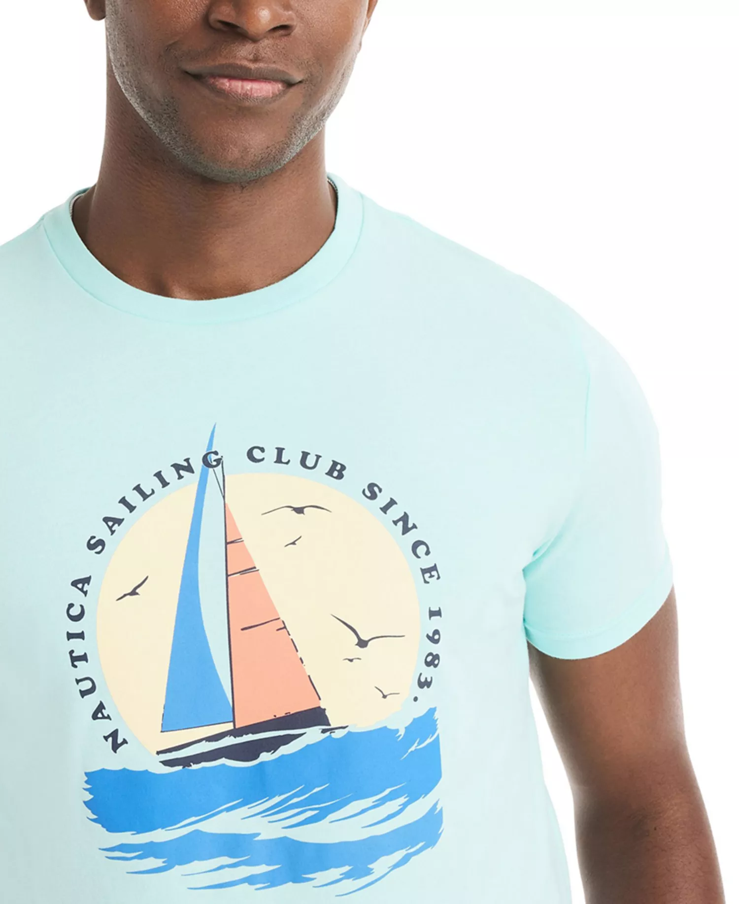 Men's Short-Sleeve Sailing Club T-Shirt - Blue Tint - L