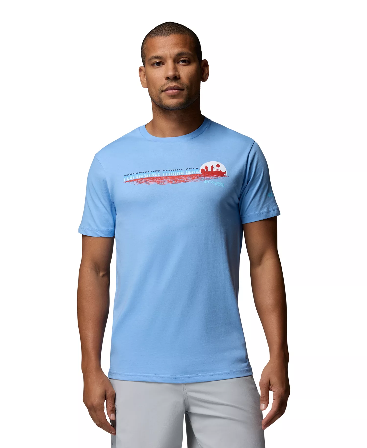 Men's PFG Elliot Graphic T-Shirt - Light Blue - L