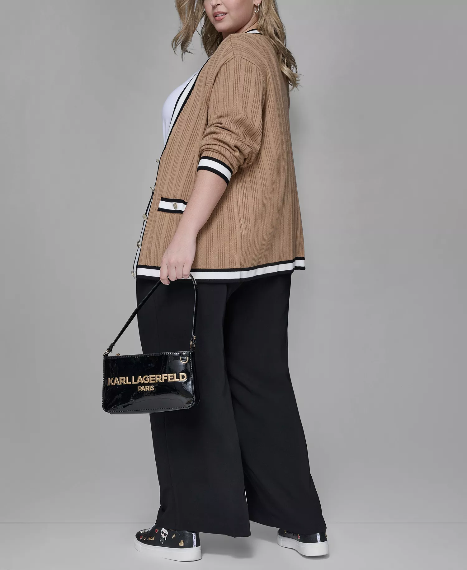 Women's Plus Size Wide Leg Pants - Black - 0X