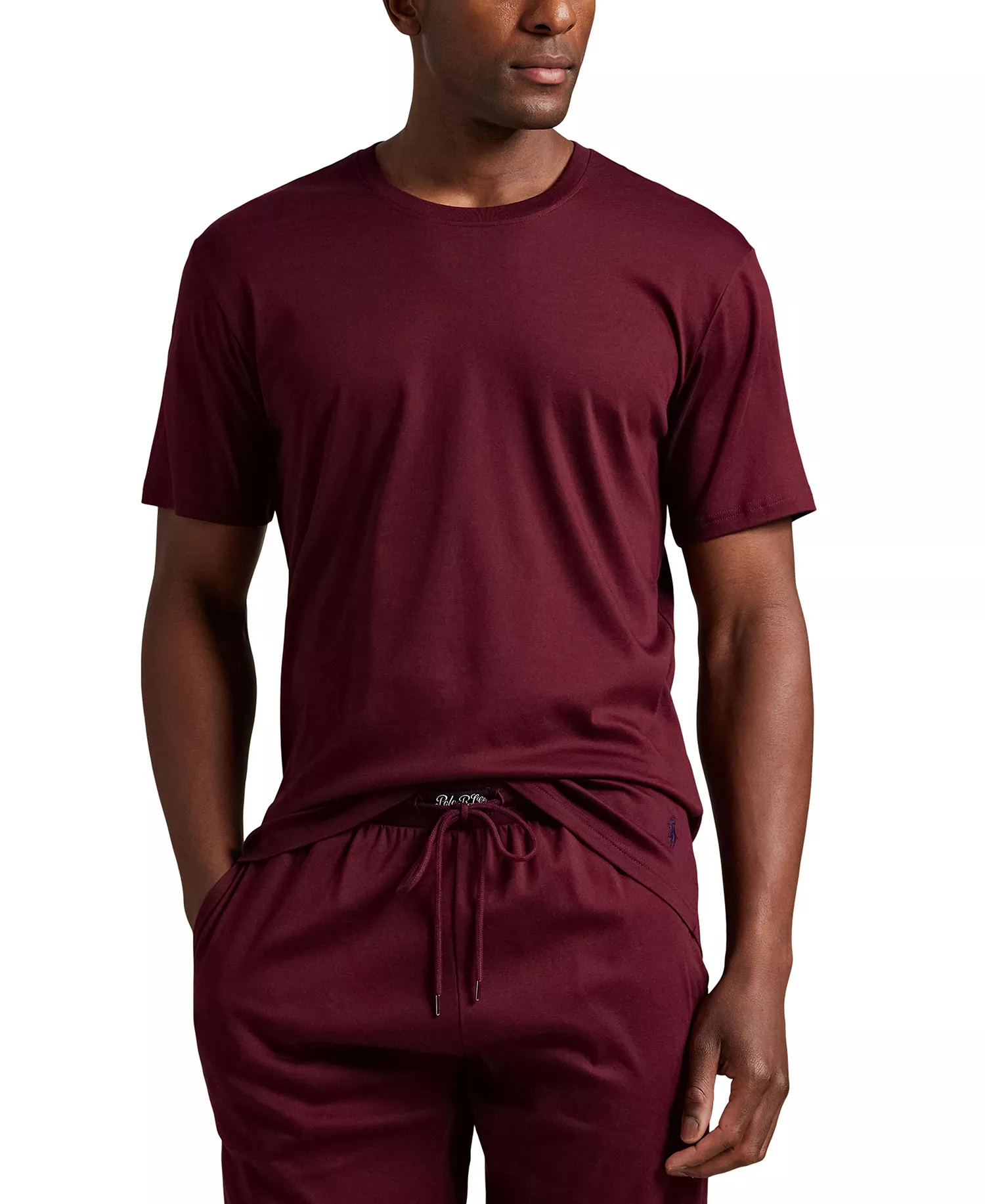 Men's Short Sleeve Crewneck Sleep T-Shirt - Classic Wine - L