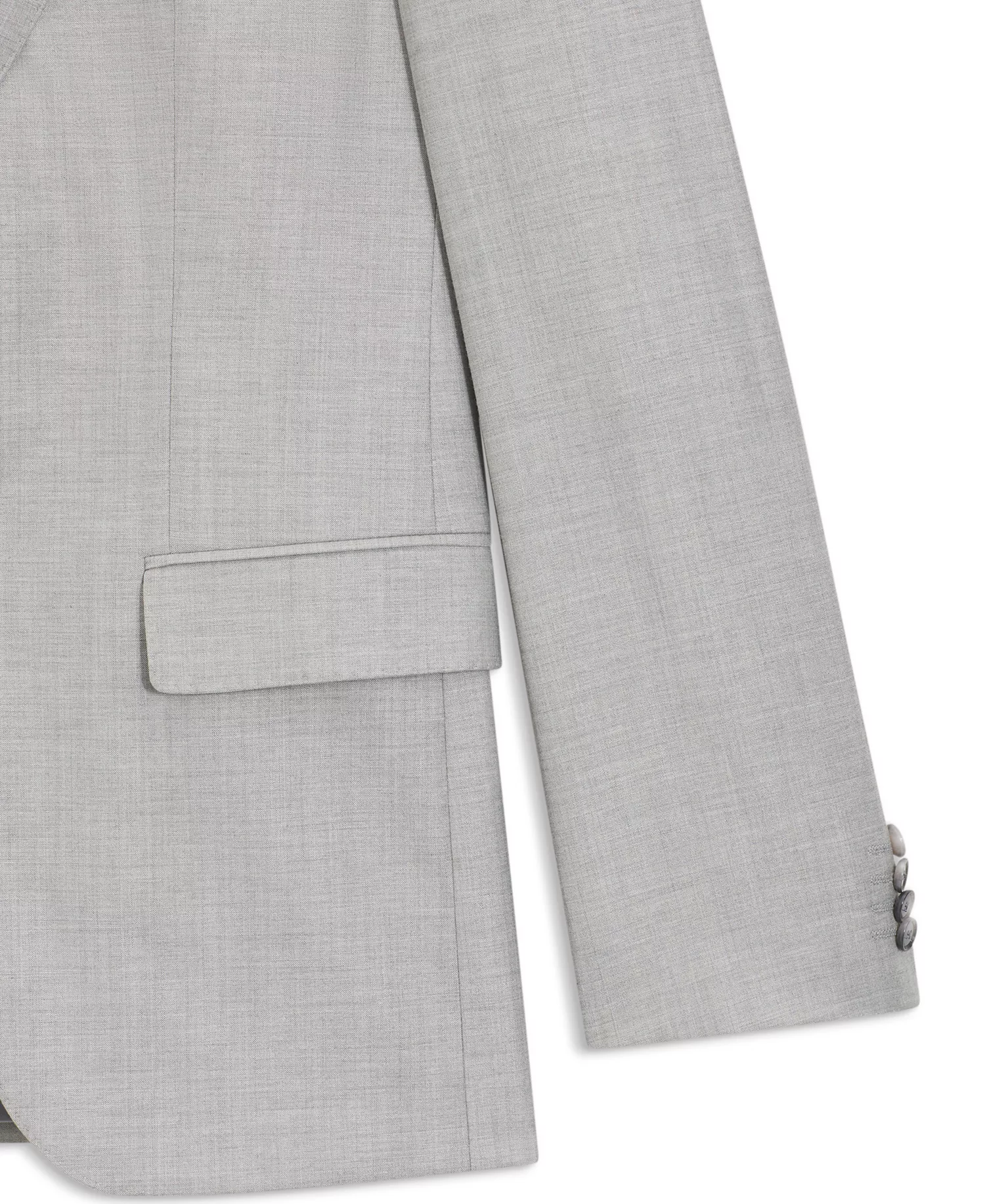 Men's Two-Piece Wool Blend Slim-Fit Suit - Silver - 36R