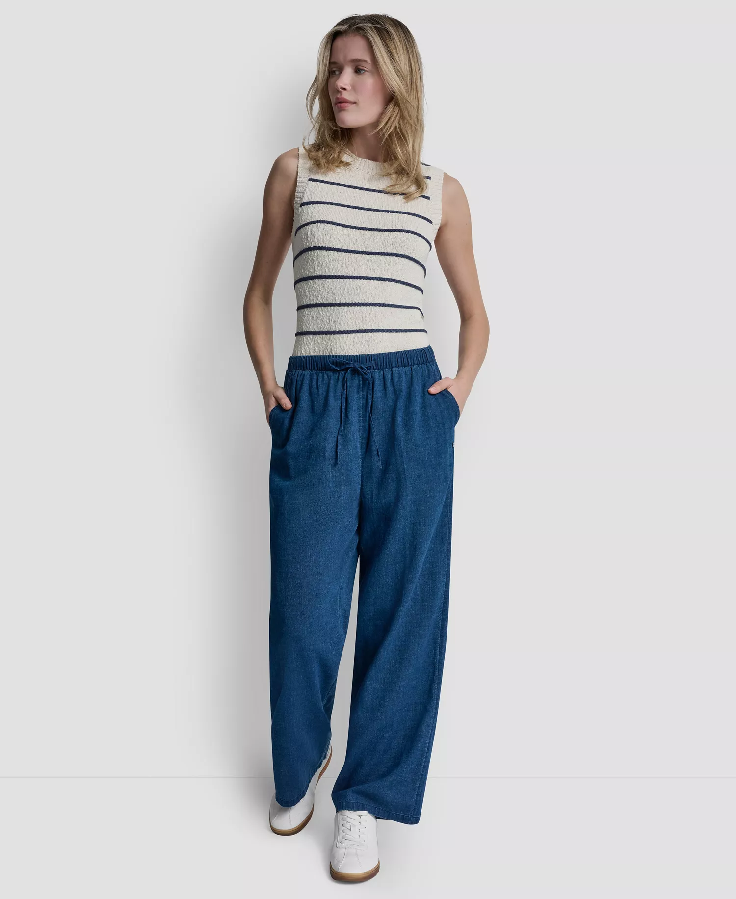 Petite Pull-On Relaxed Fit Pants - Indigo - PL