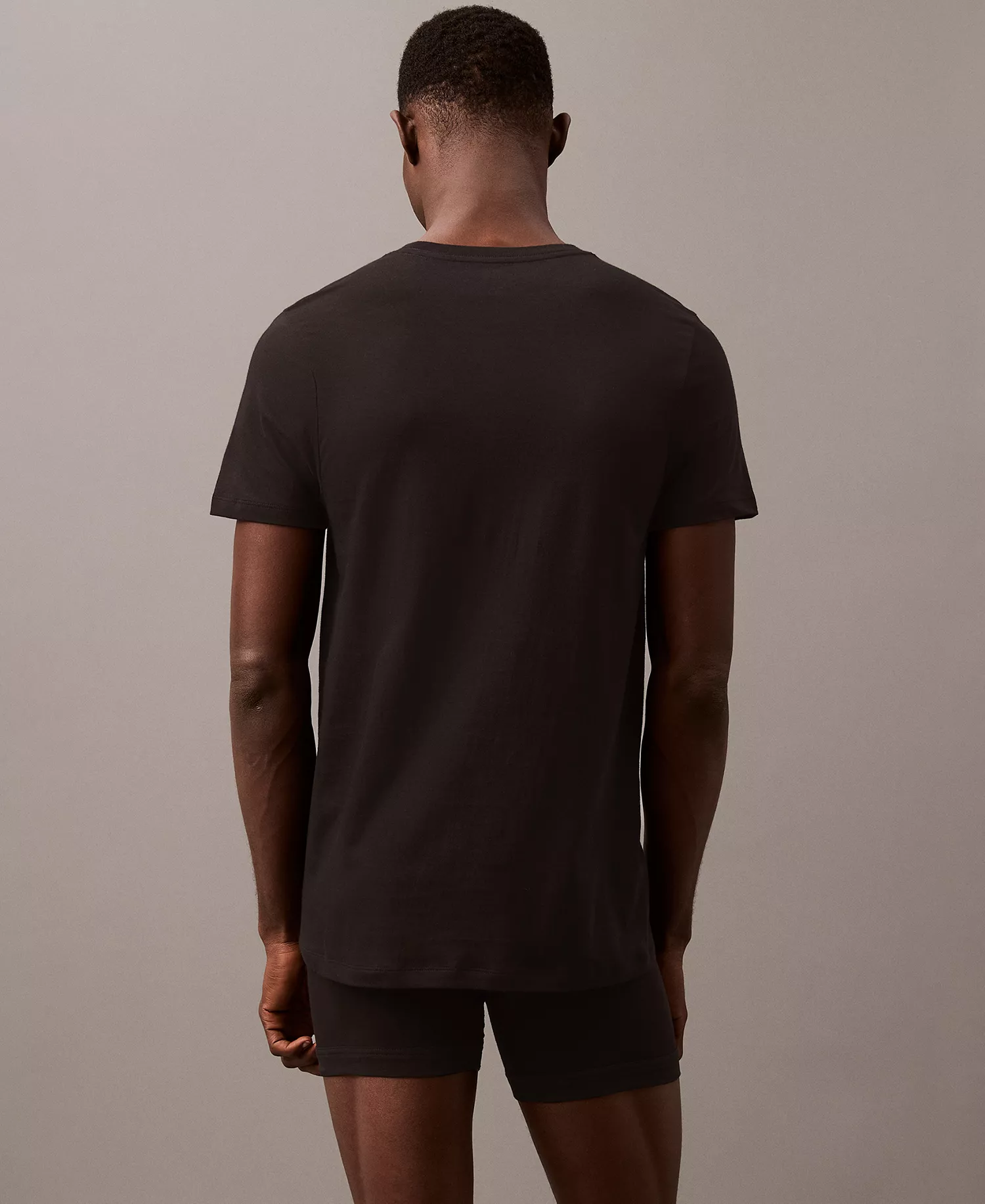 Men's 3-Pack Cotton Classics Crewneck T-Shirts - Black - L