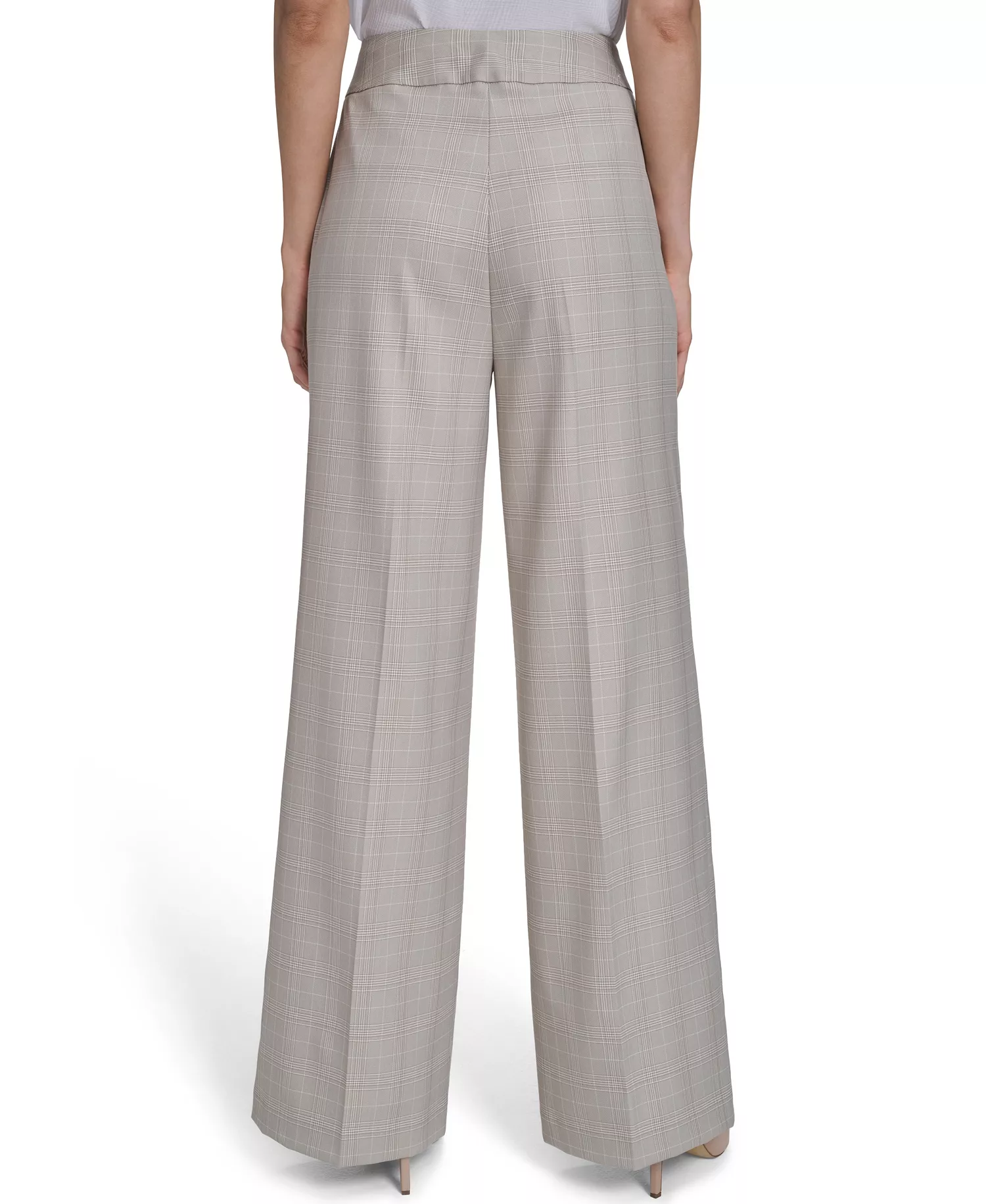 Petite Wide-Leg Fashion Pants - Latte Multi - 0P