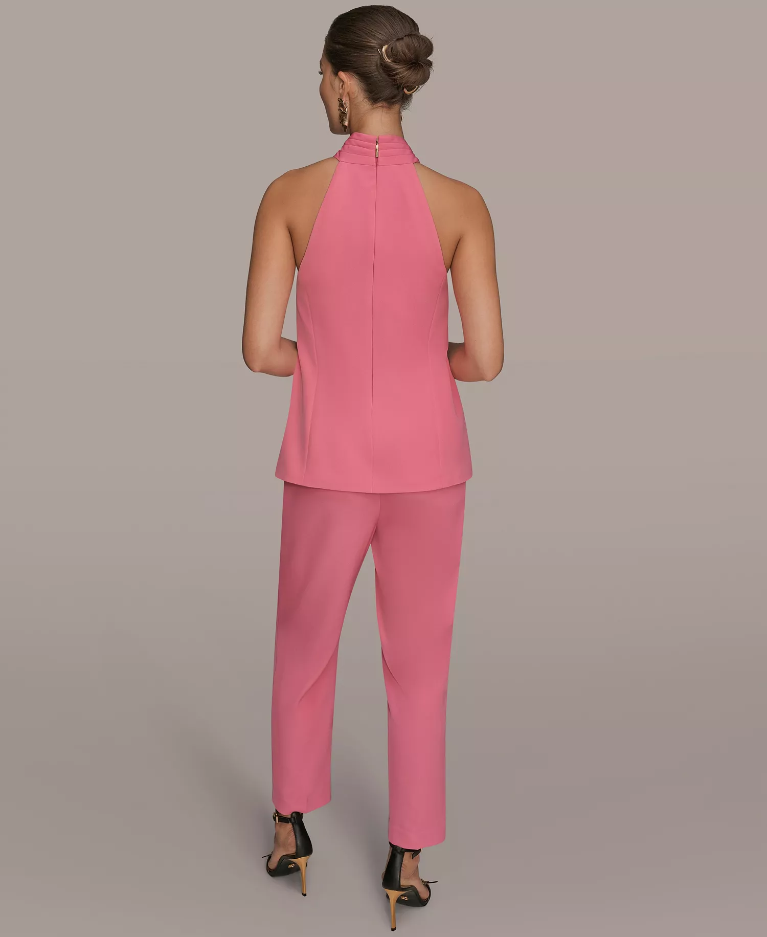 Women's Sleeveless Vest Jacket and Straight-Leg Ankle-Length Pants - Bimini - 0