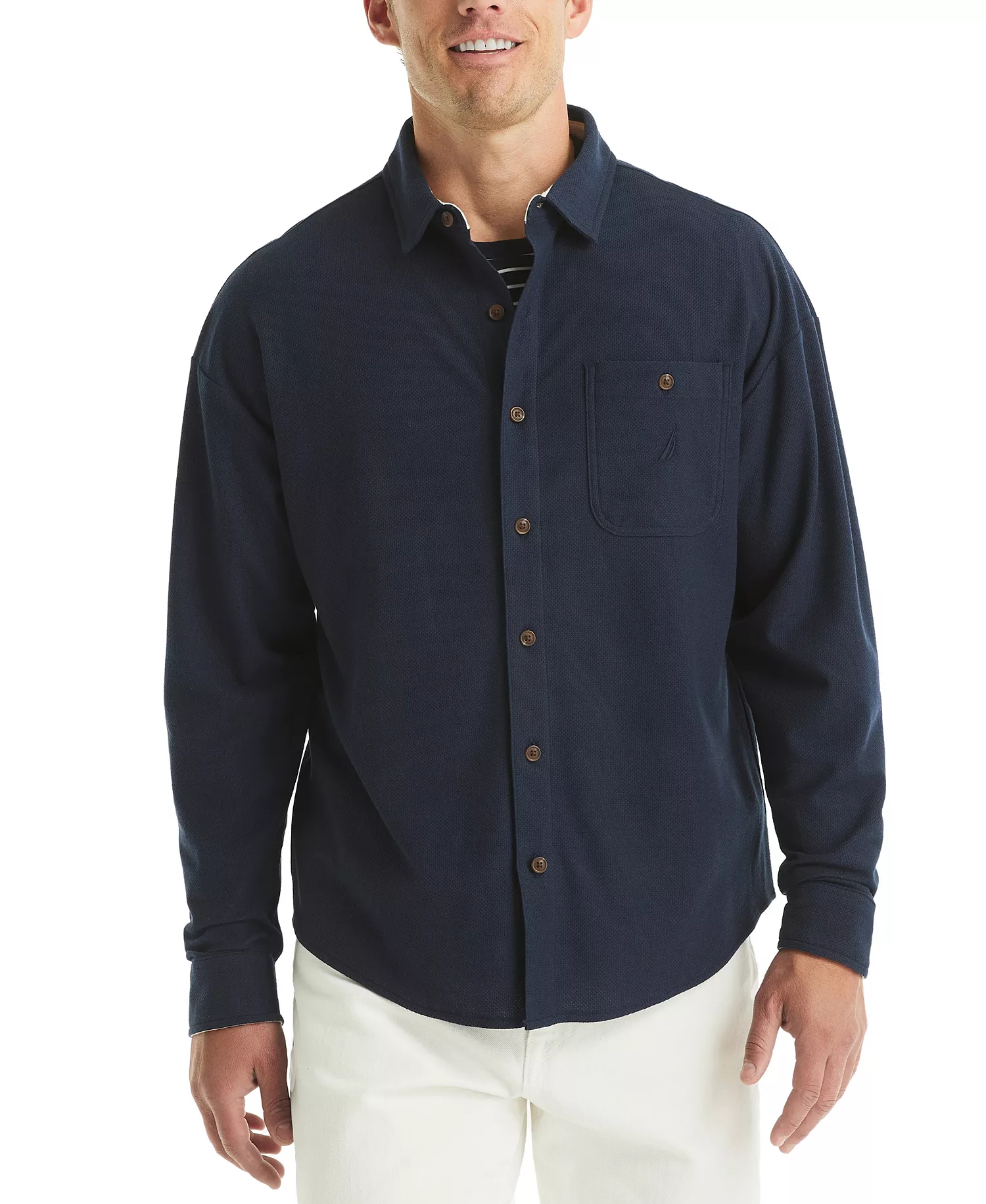 Men's Polo Cut Shirt - Navy Seas - 2XL
