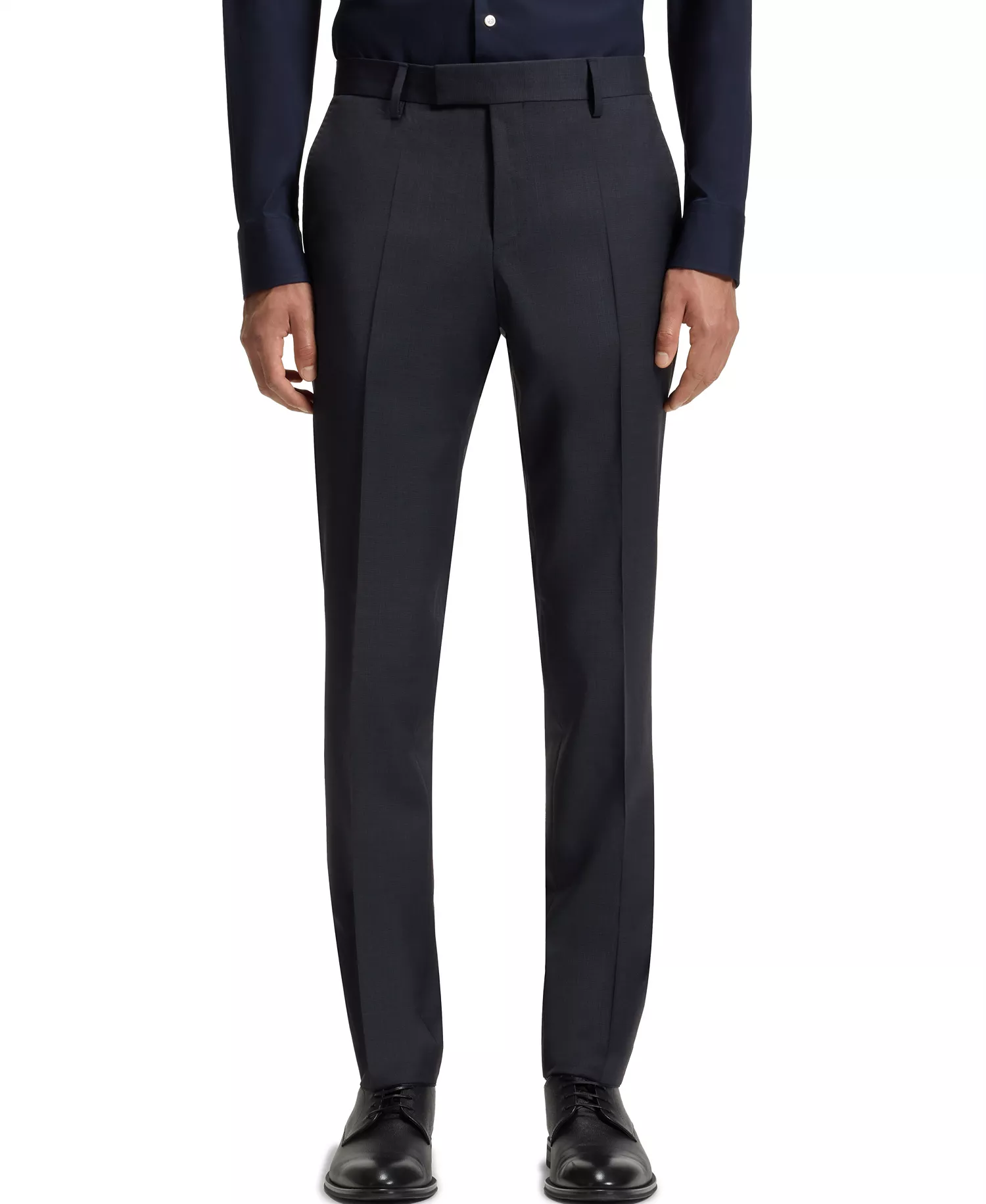 Men's 2-Piece Wool Slim-Fit Suit - Dark Blue - 38R