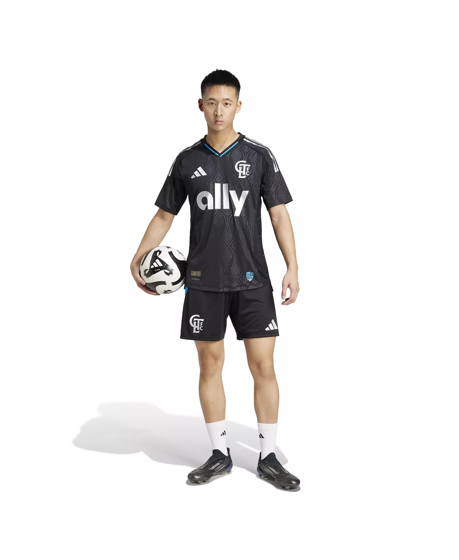 Men's Black Charlotte FC Away 2025 Fortress Kit Authentic Shorts - Black - 2XL