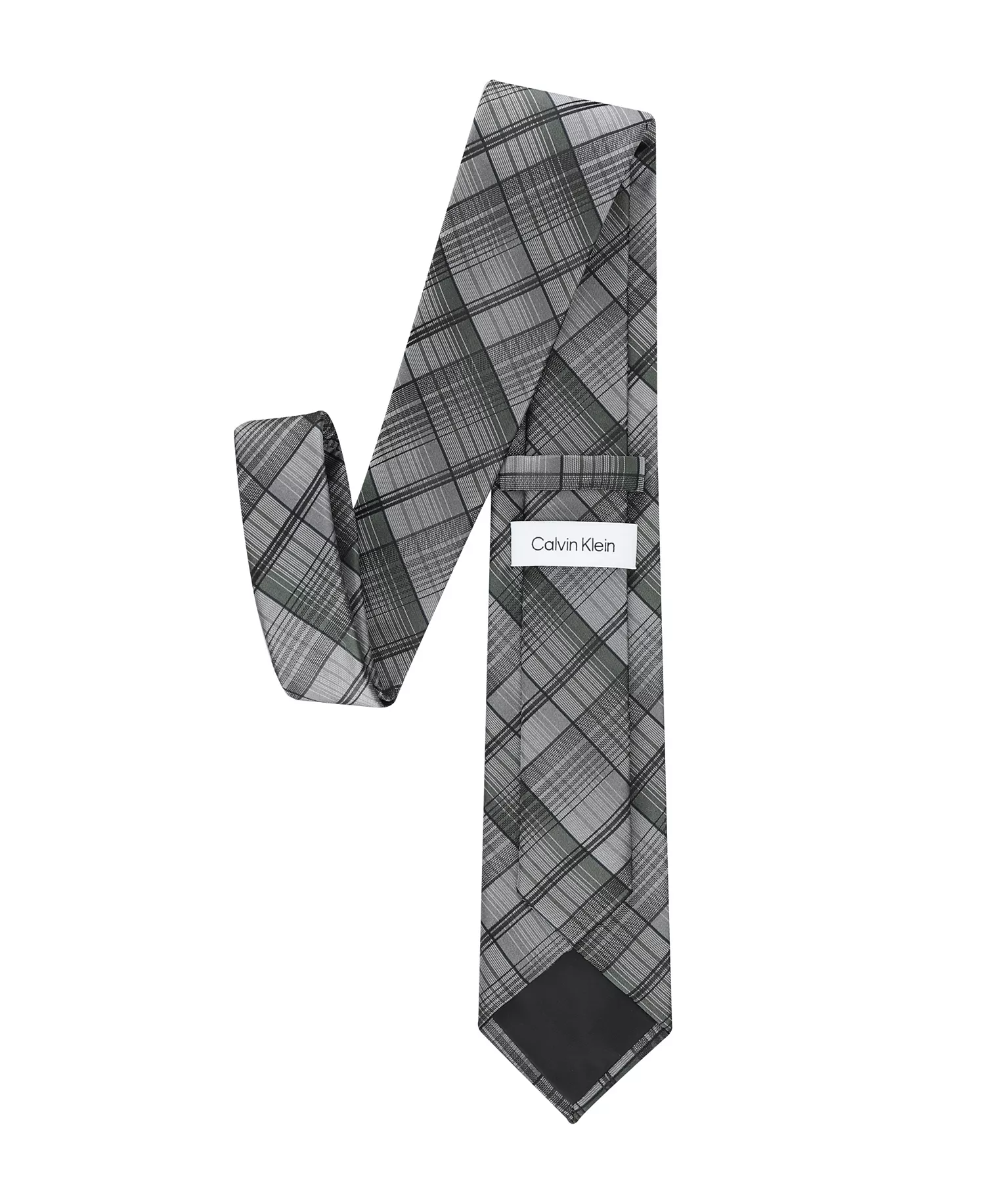 Men's Leah Plaid Tie - Gray - ONE SIZE