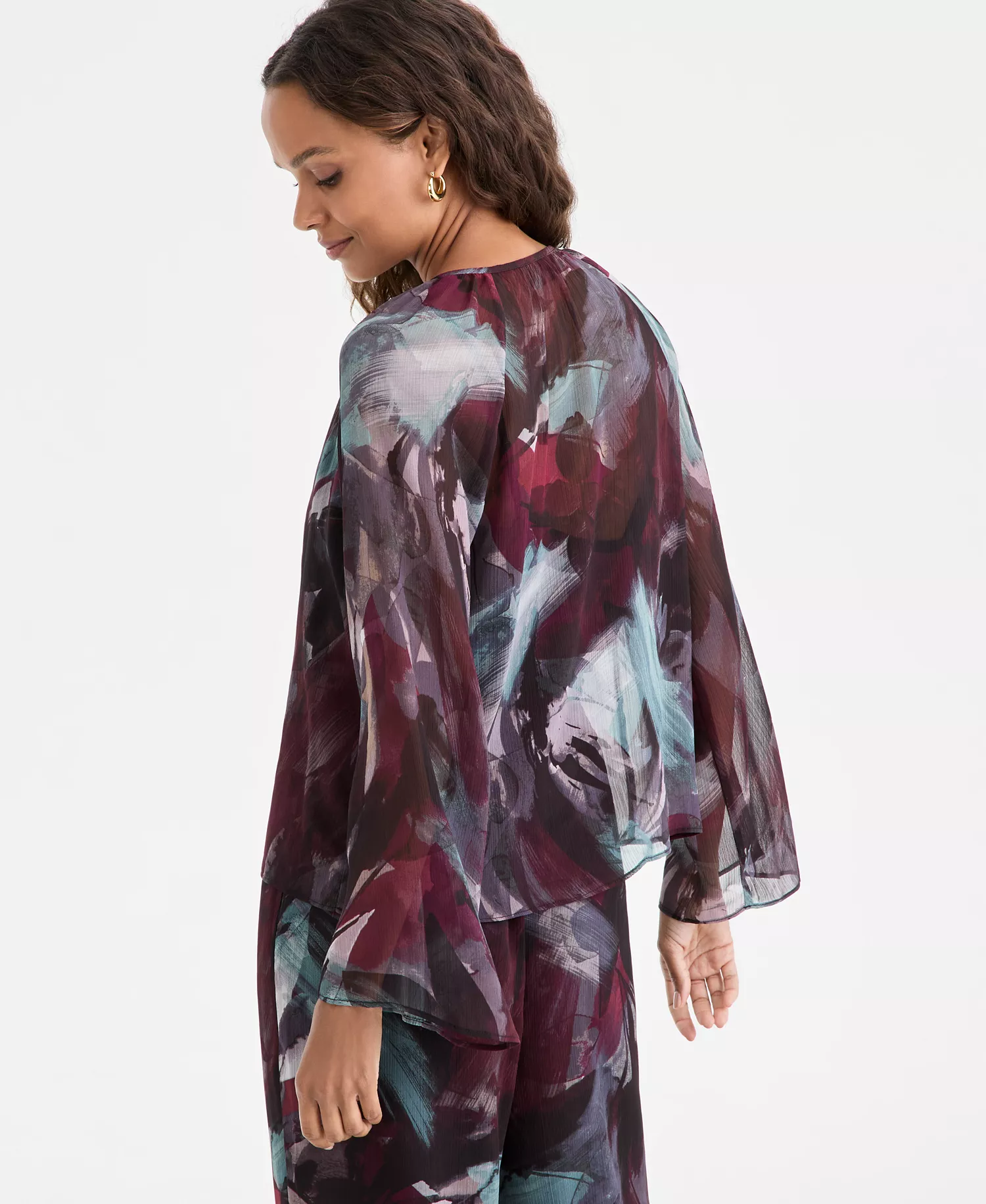 Petite Tie-Front Top, Macy's Exclusive - Remi Blooms - P/M