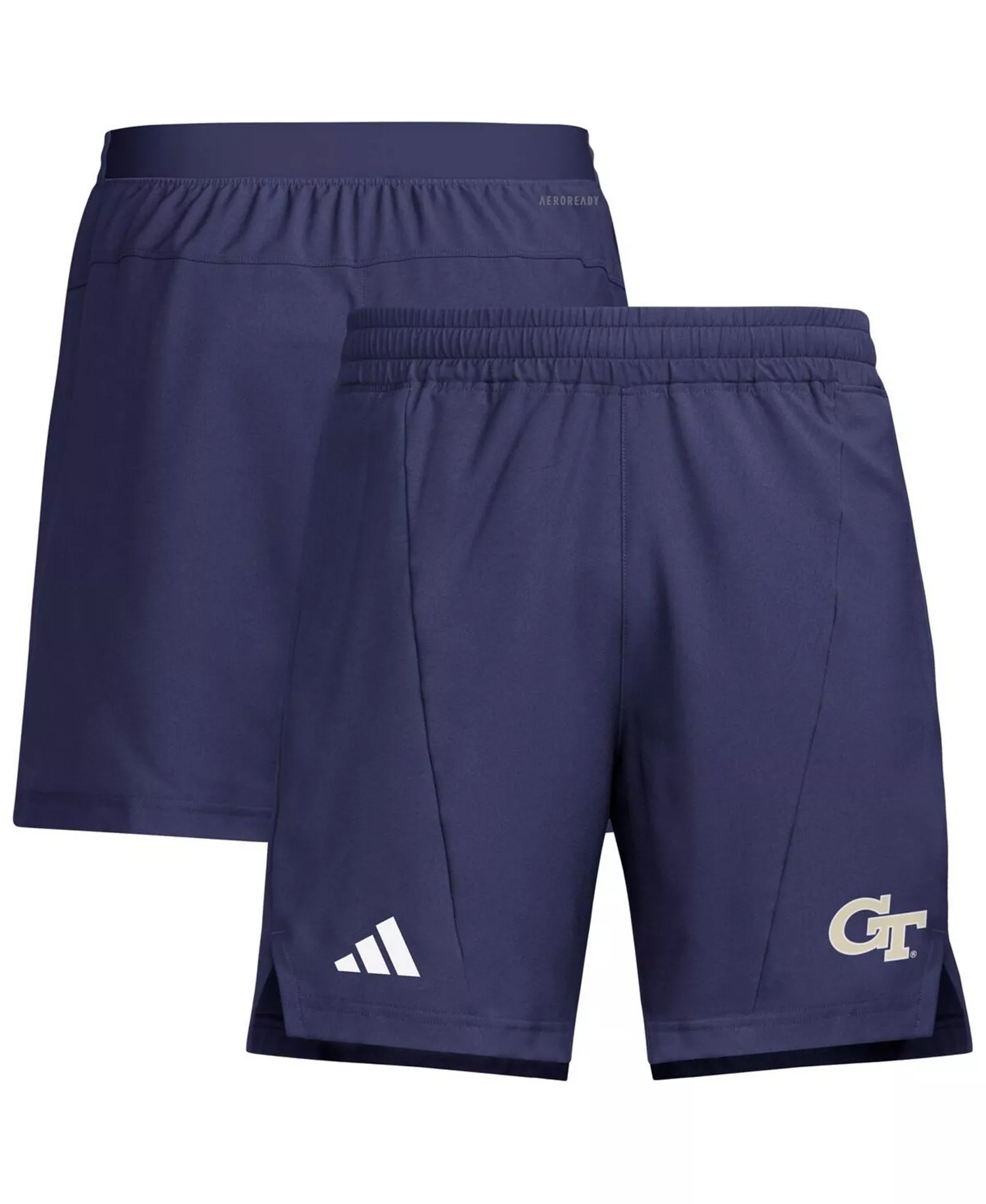 Men's Navy Georgia Tech Yellow Jackets Program Woven Training Shorts - Navy - L
