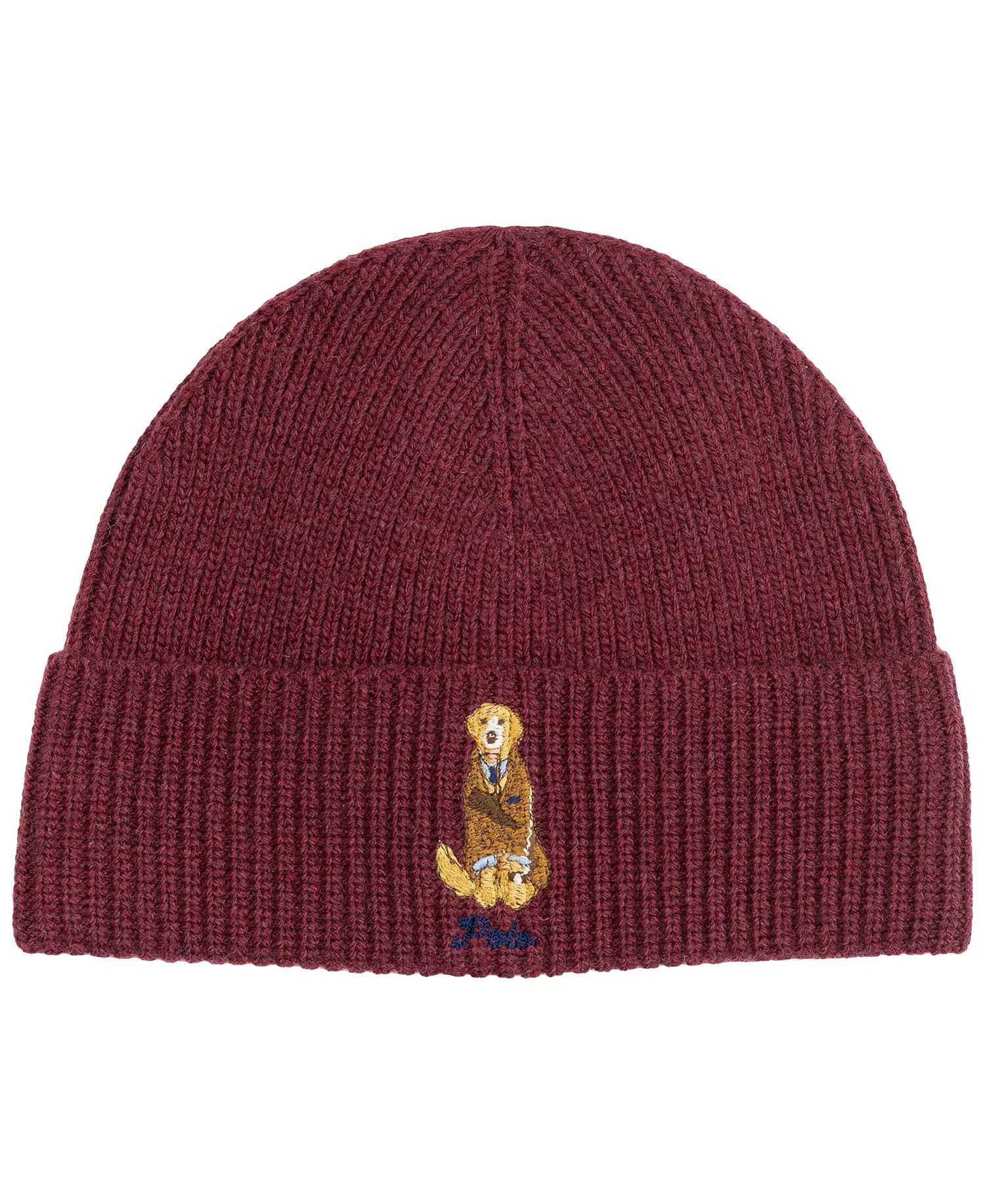 Men's Golden Retriever Beanie Hat - Red - ONE SIZE