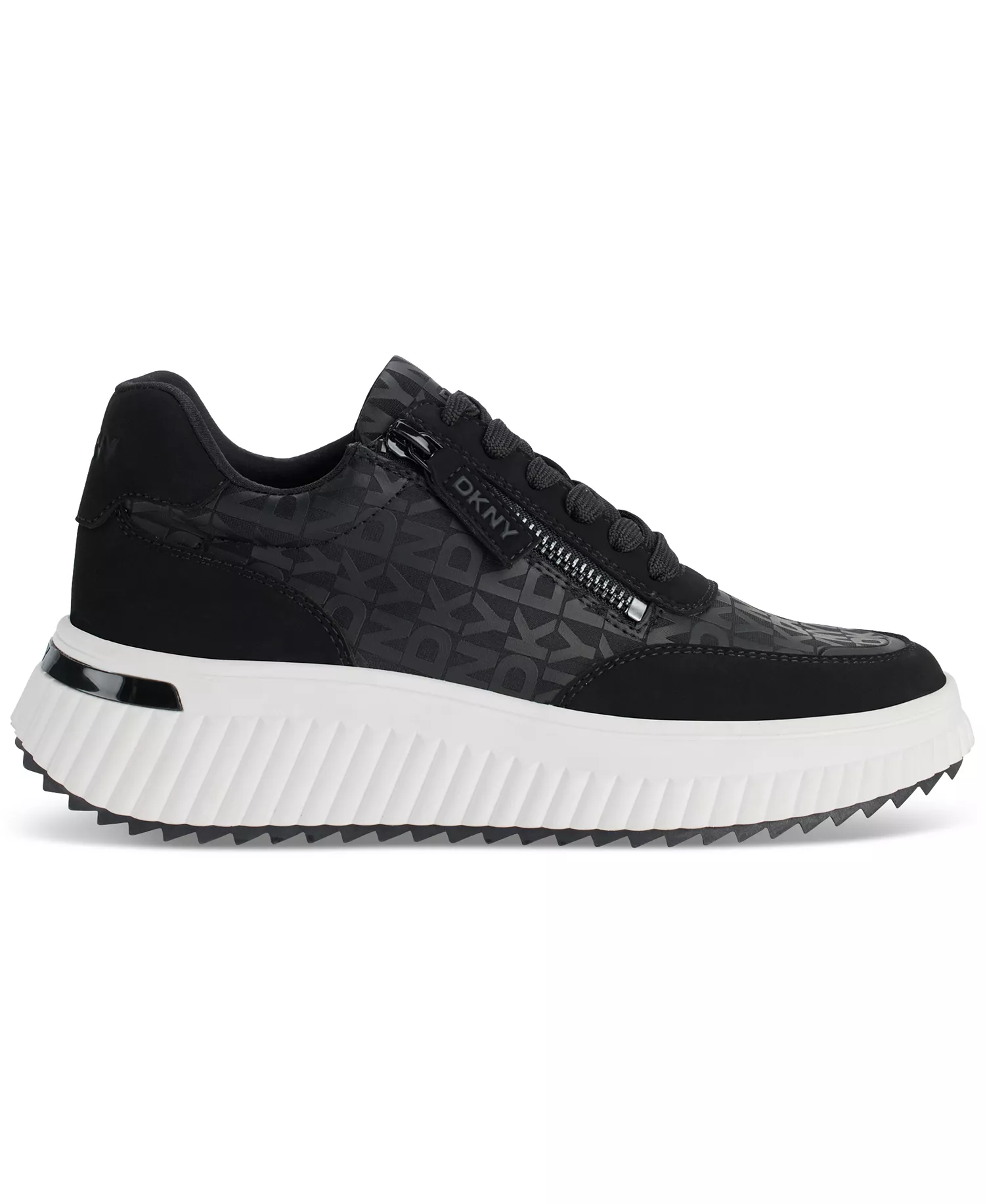 Women's Lissa Logo Platform Sneakers - Black and White - 10M