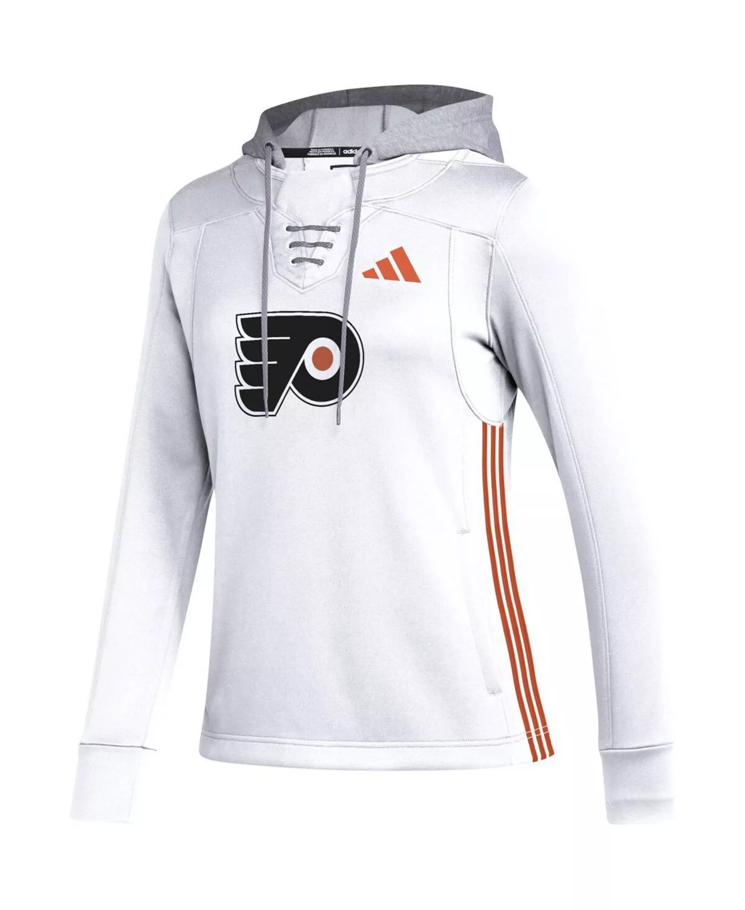 Women's White Philadelphia Flyers Refresh Skate Lace AEROREADY Pullover Hoodie - White - XL