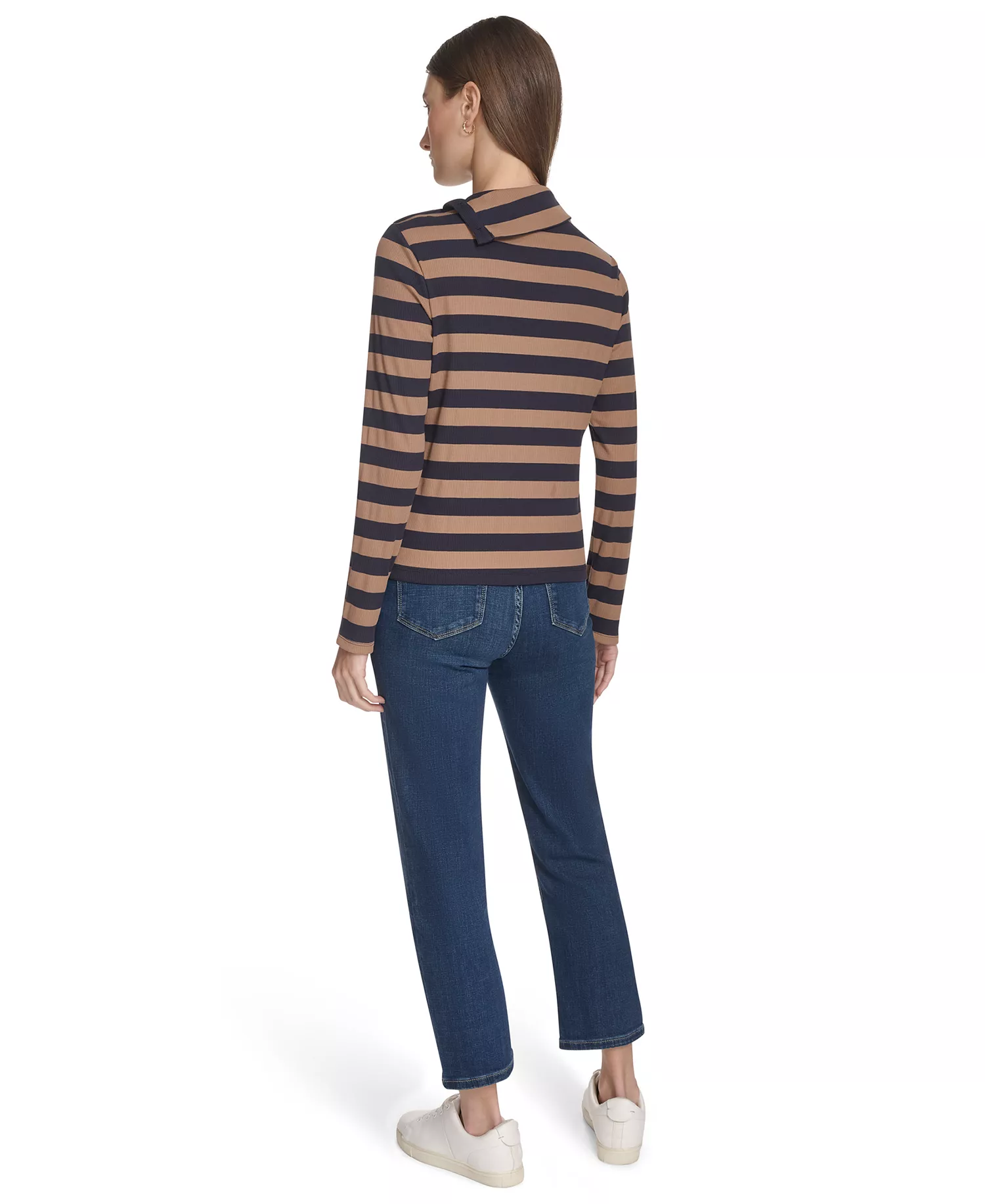 Nautica Women's Turtleneck Top - Night Sky Multi - L