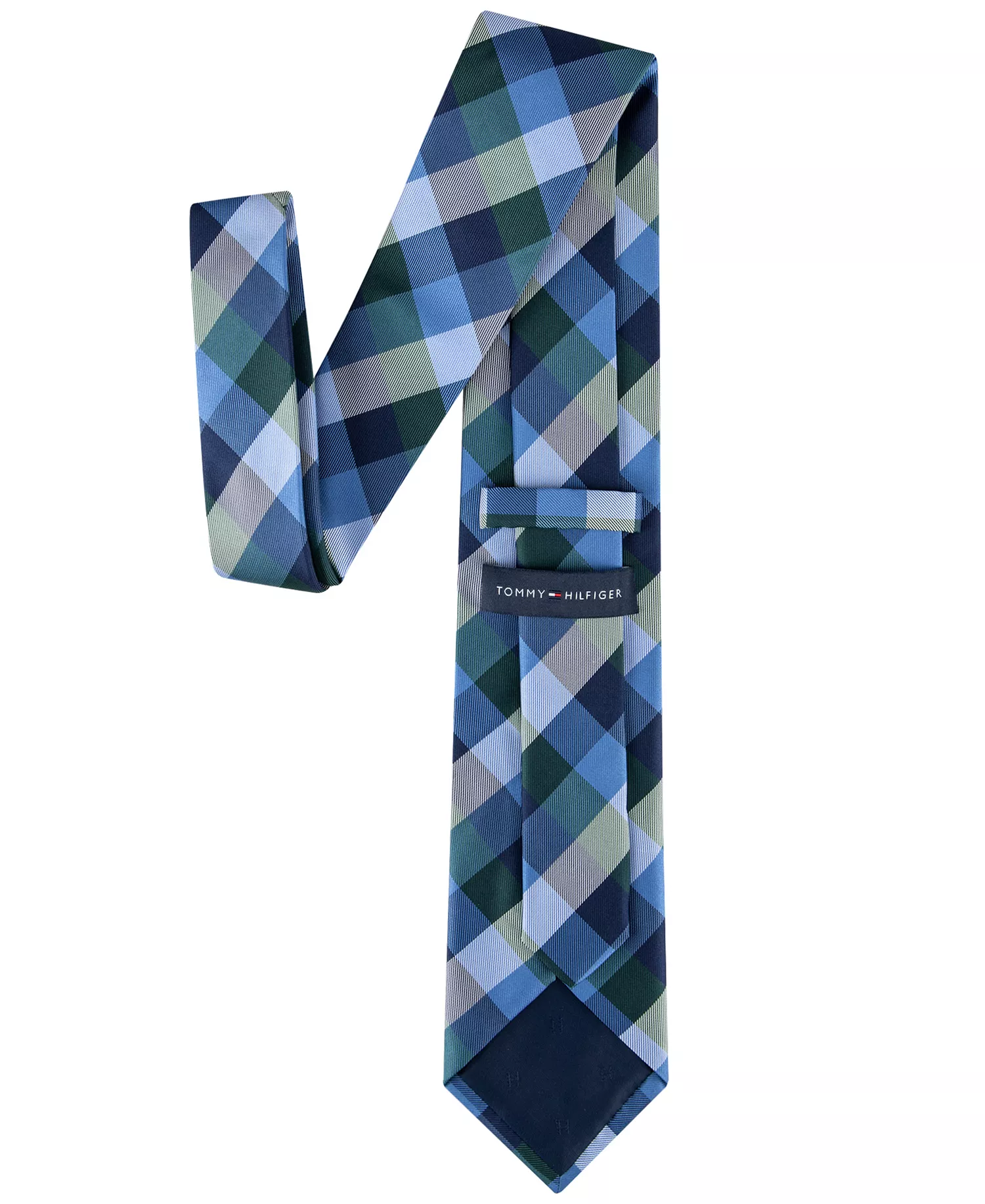 Men's Buffalo Plaid Tartan Tie - Green - ONE SIZE