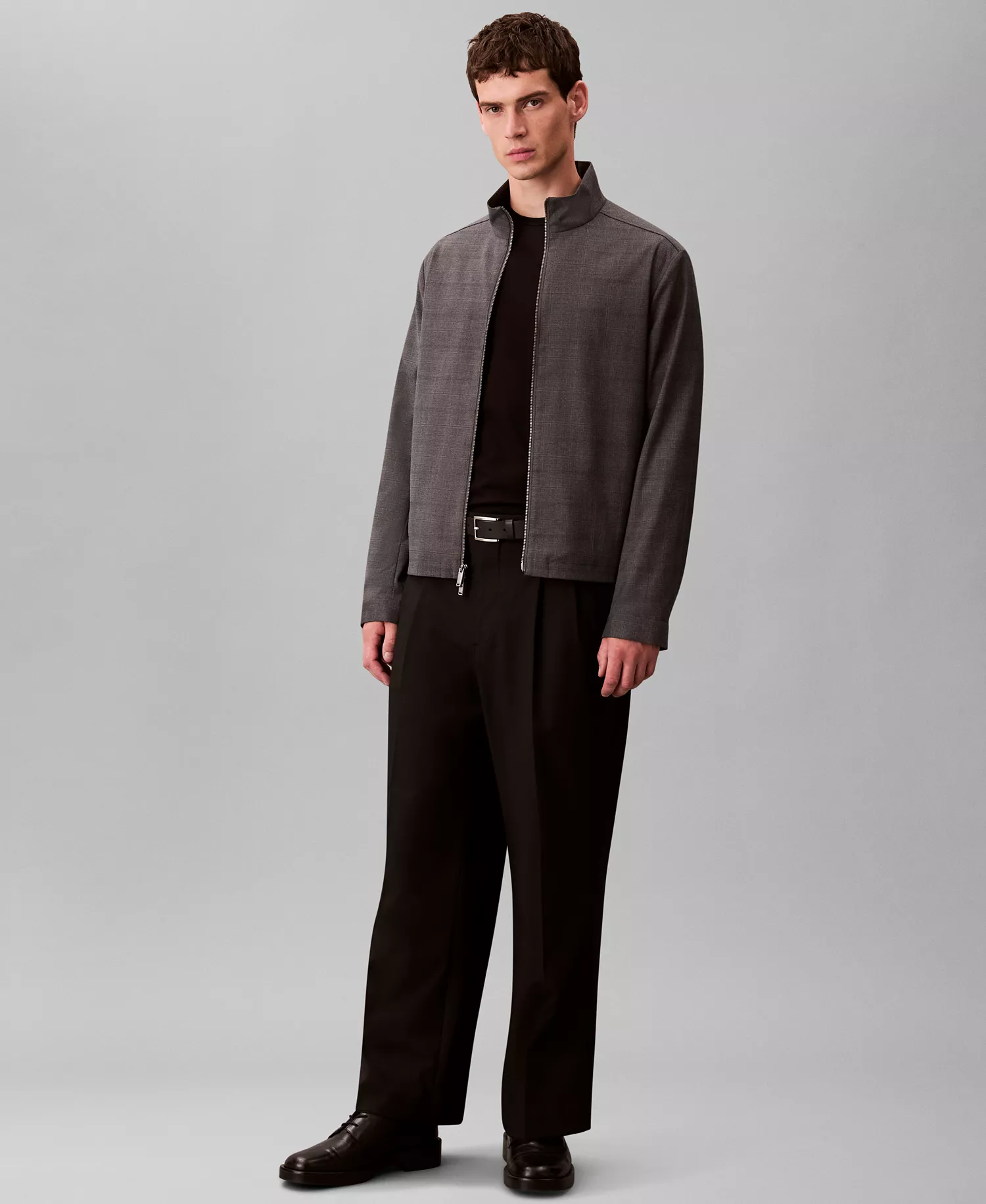 Men's Yarn-Dyed Zip Jacket - Charcoal Heather - 2XL