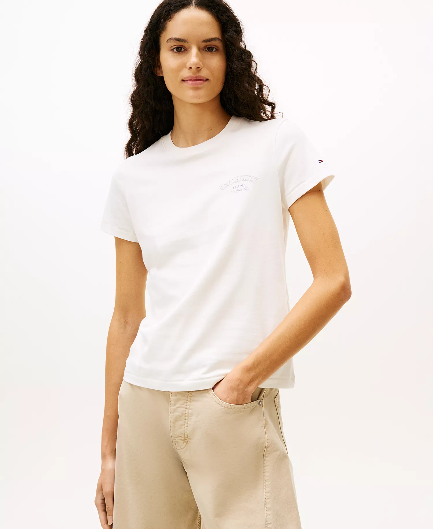 Women's Dollar Stack Logo Short-Sleeve T-Shirt - Ancient White - L