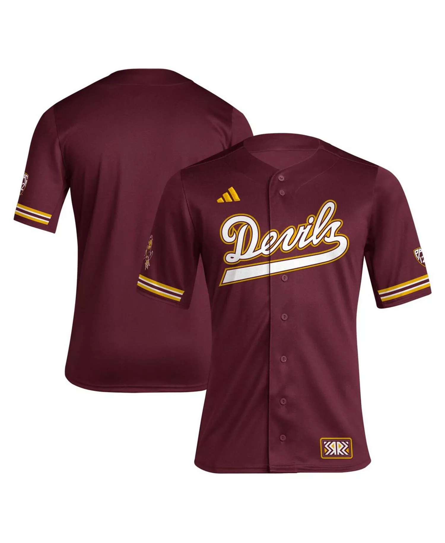 Men's Maroon Arizona State Sun Devils Reverse Retro Replica Baseball Jersey - Maroon - 2XL