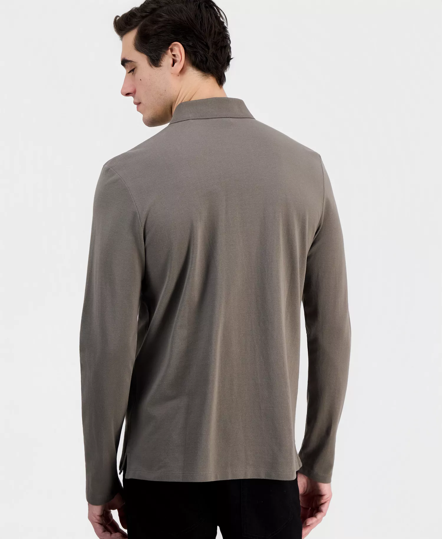 Men's Donoslong Long-Sleeve Polo Shirt - MED GRAY - L