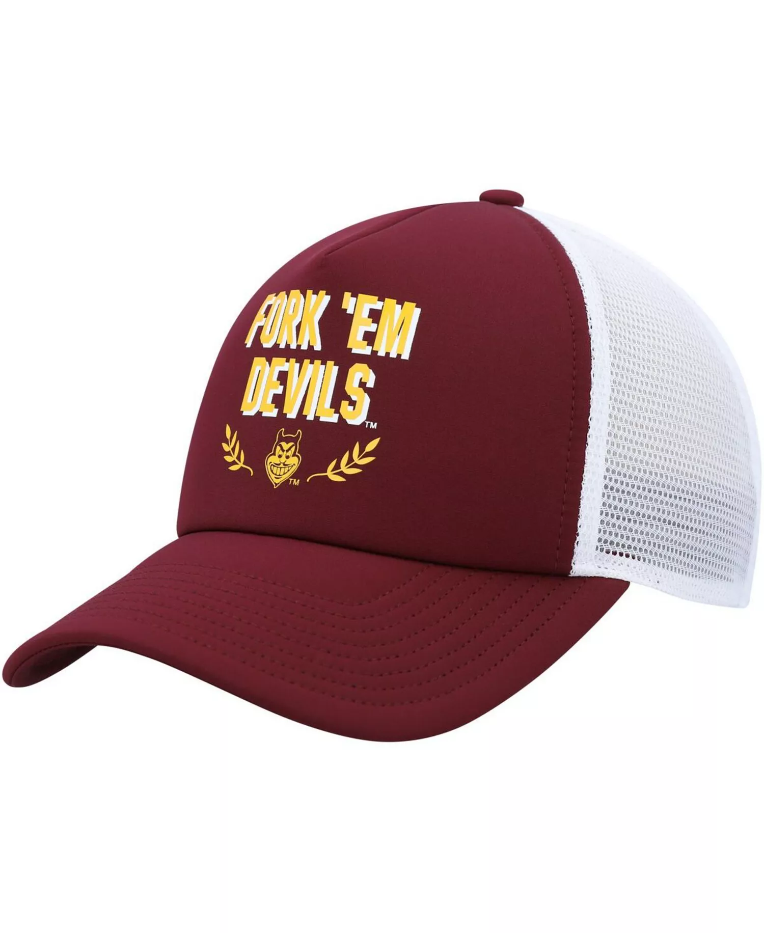 Men's Maroon Arizona State Sun Devils Phrase Foam Front Trucker Adjustable Hat - Maroon - One Size Fits All