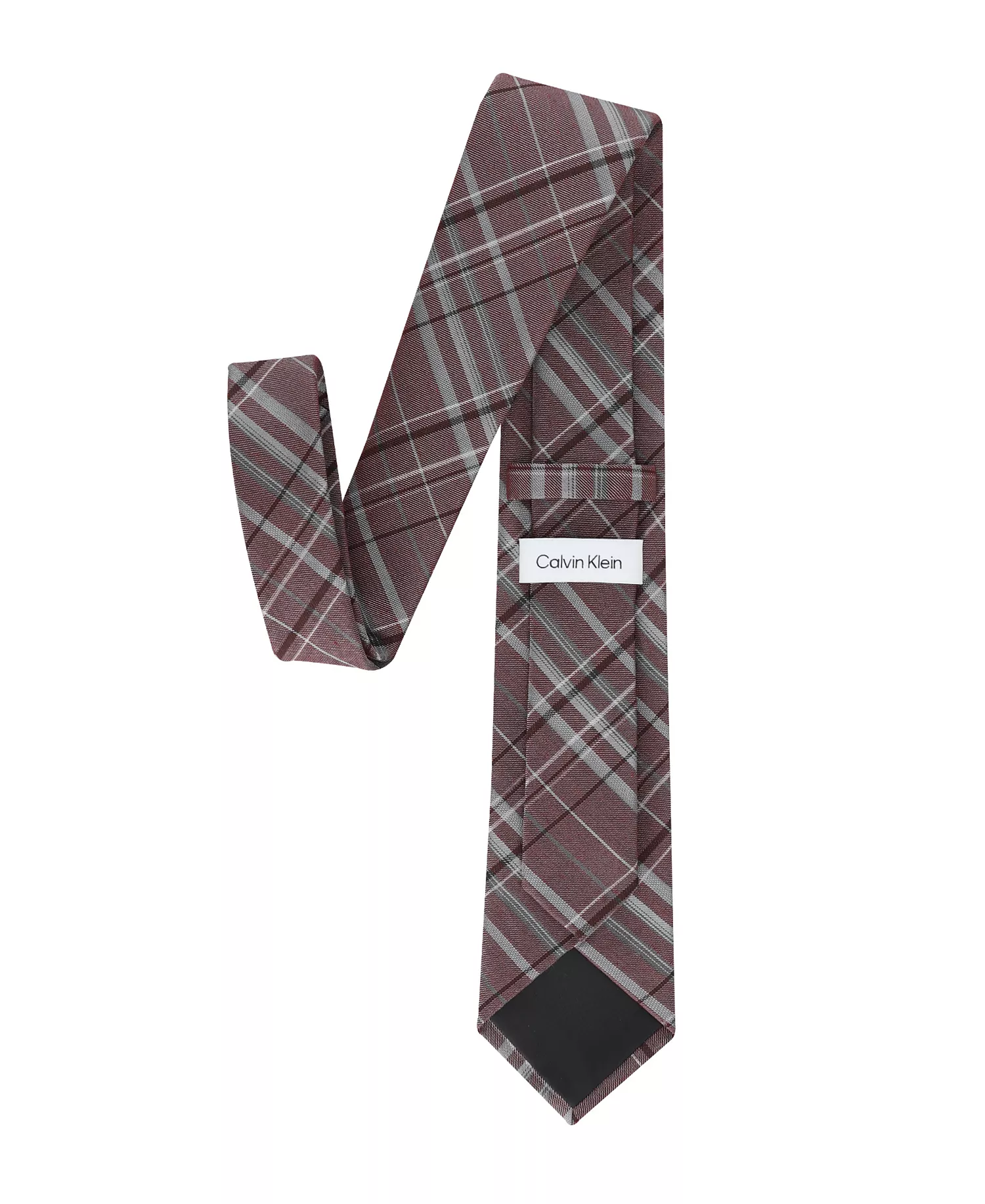 Men's Theodore Plaid Pattern Tie - Dark Red - One Plus