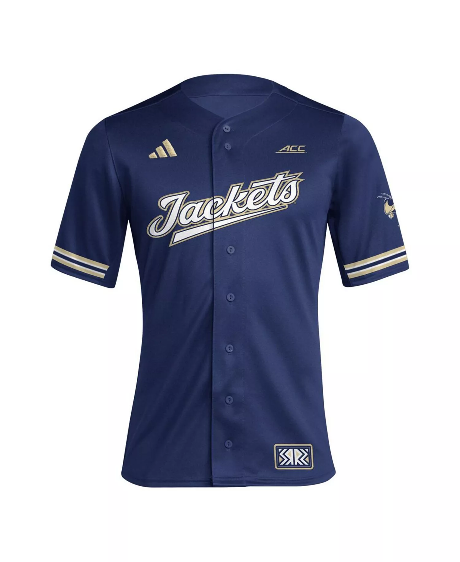 Men's Navy Georgia Tech Yellow Jackets Reverse Retro Replica Baseball Jersey - Navy - 2XL