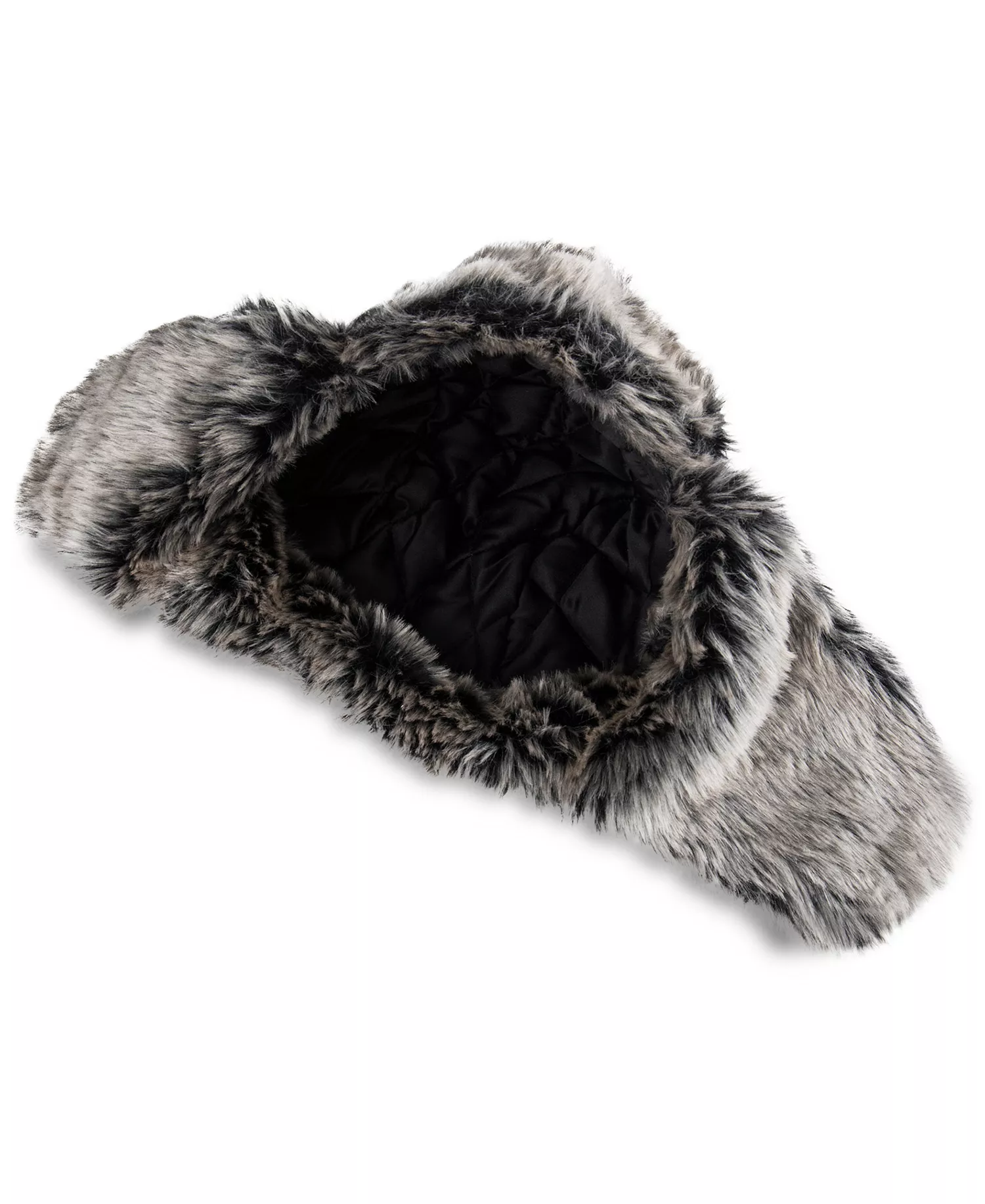 Men's Logo Detail Trapper Hat - Black - S/M