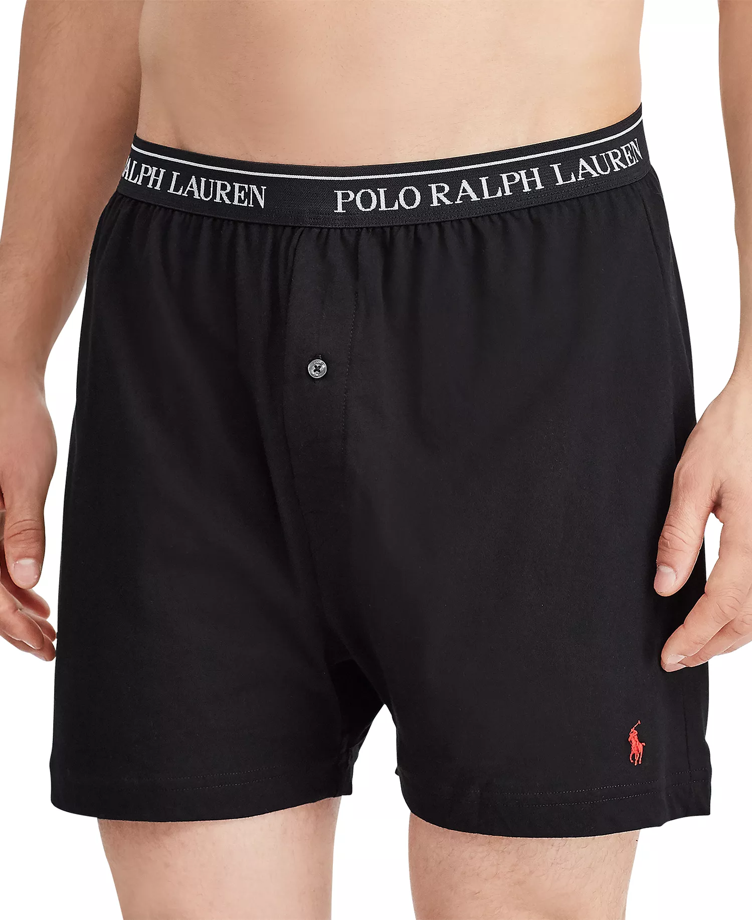 Men's 5-Pack Classic-Fit Cotton Knit Boxers  - Blue - L