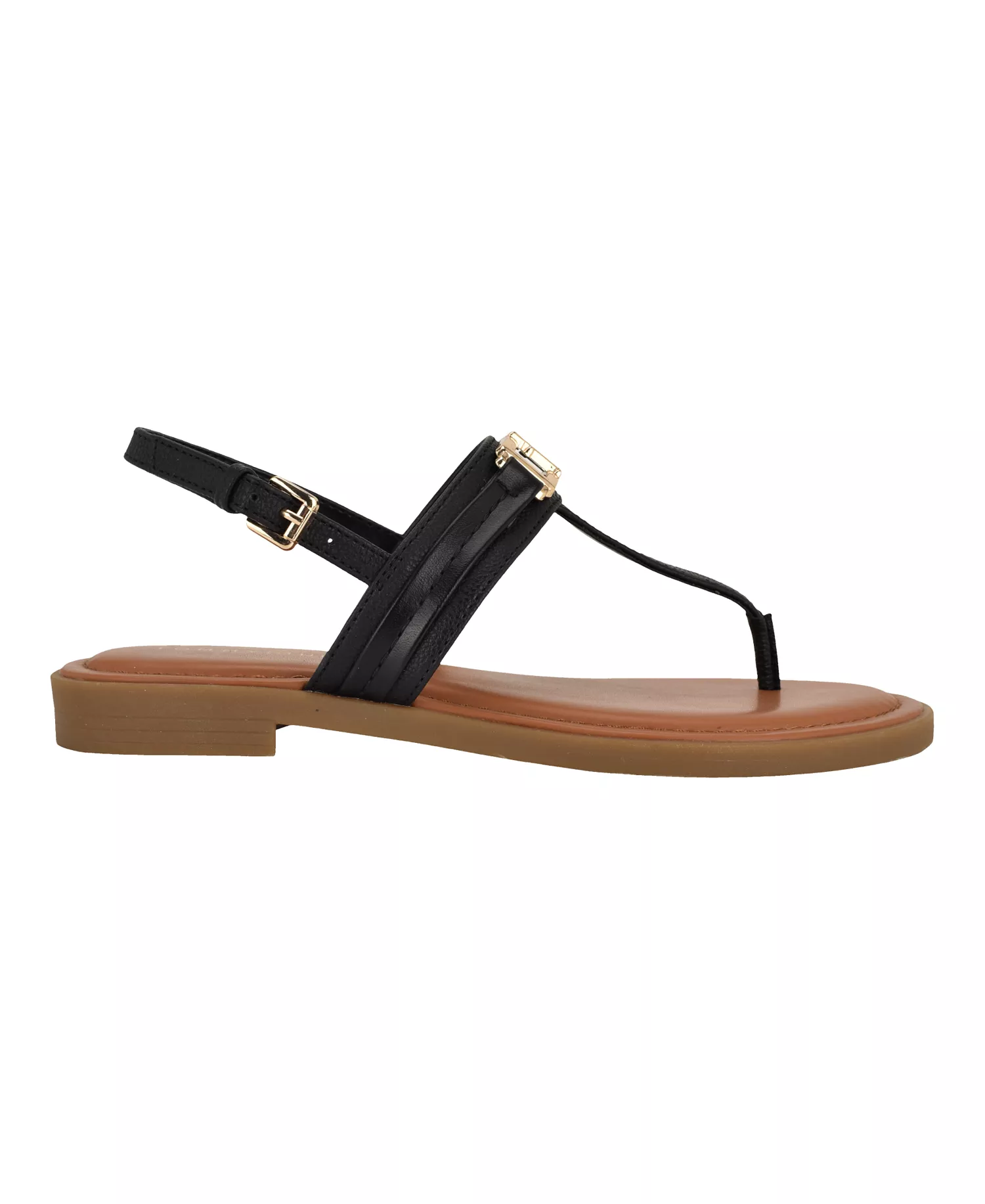 Women's Cruman Flat Thong Sandal - Black - 10M