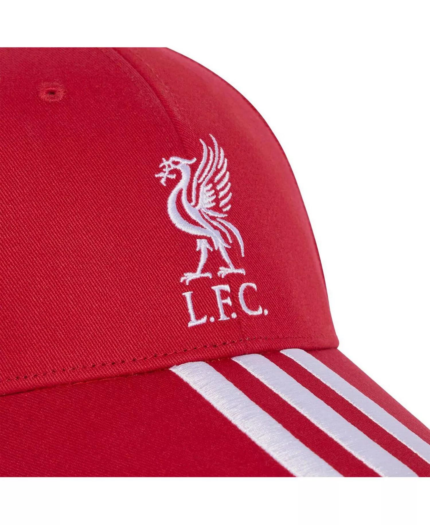 Men's and Women's Red Liverpool Three-Stripe Dad Adjustable Hat - Red - ONE SIZE