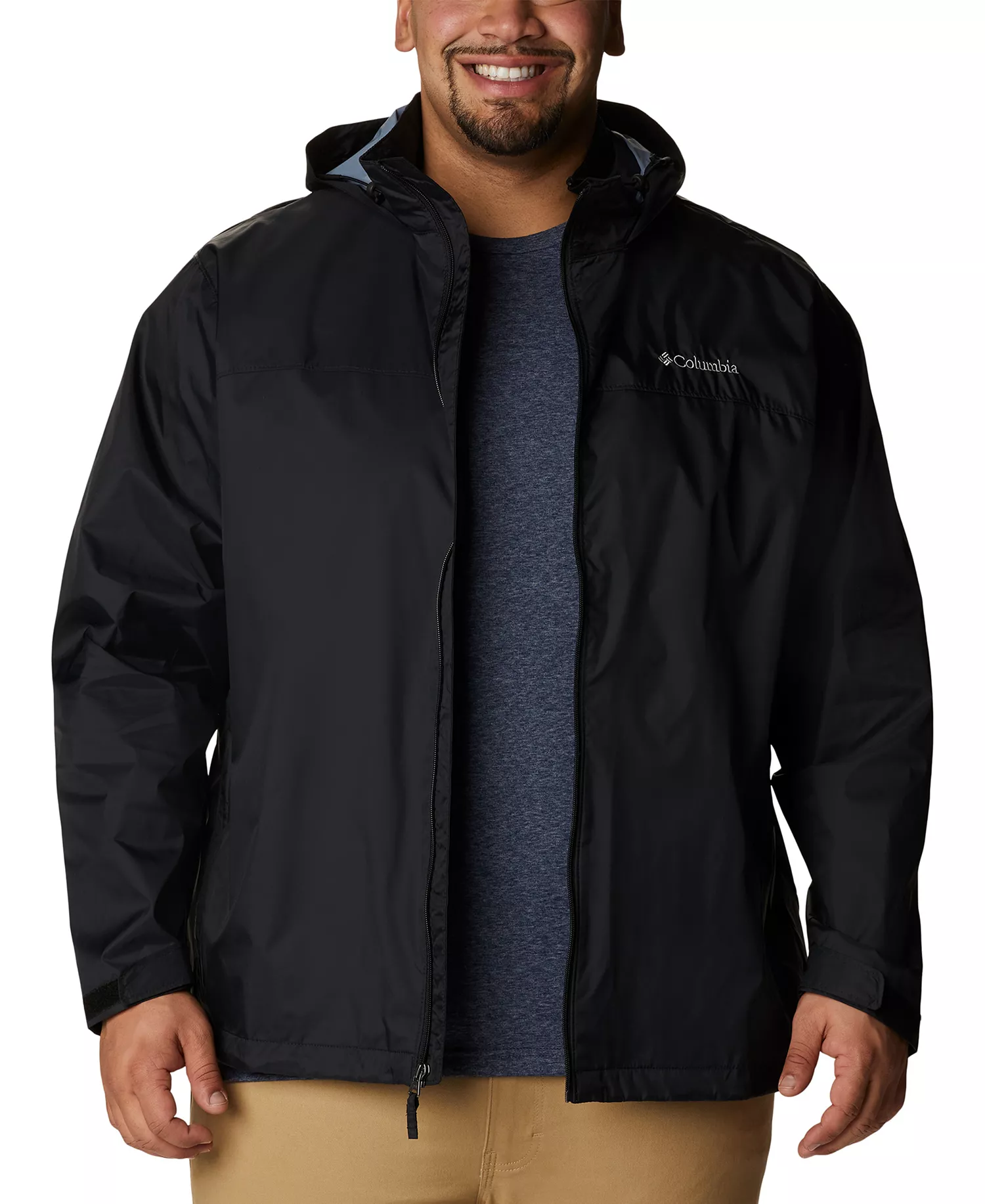Men's Big & Tall Glennaker Lake Rain Jacket - Black - 1X