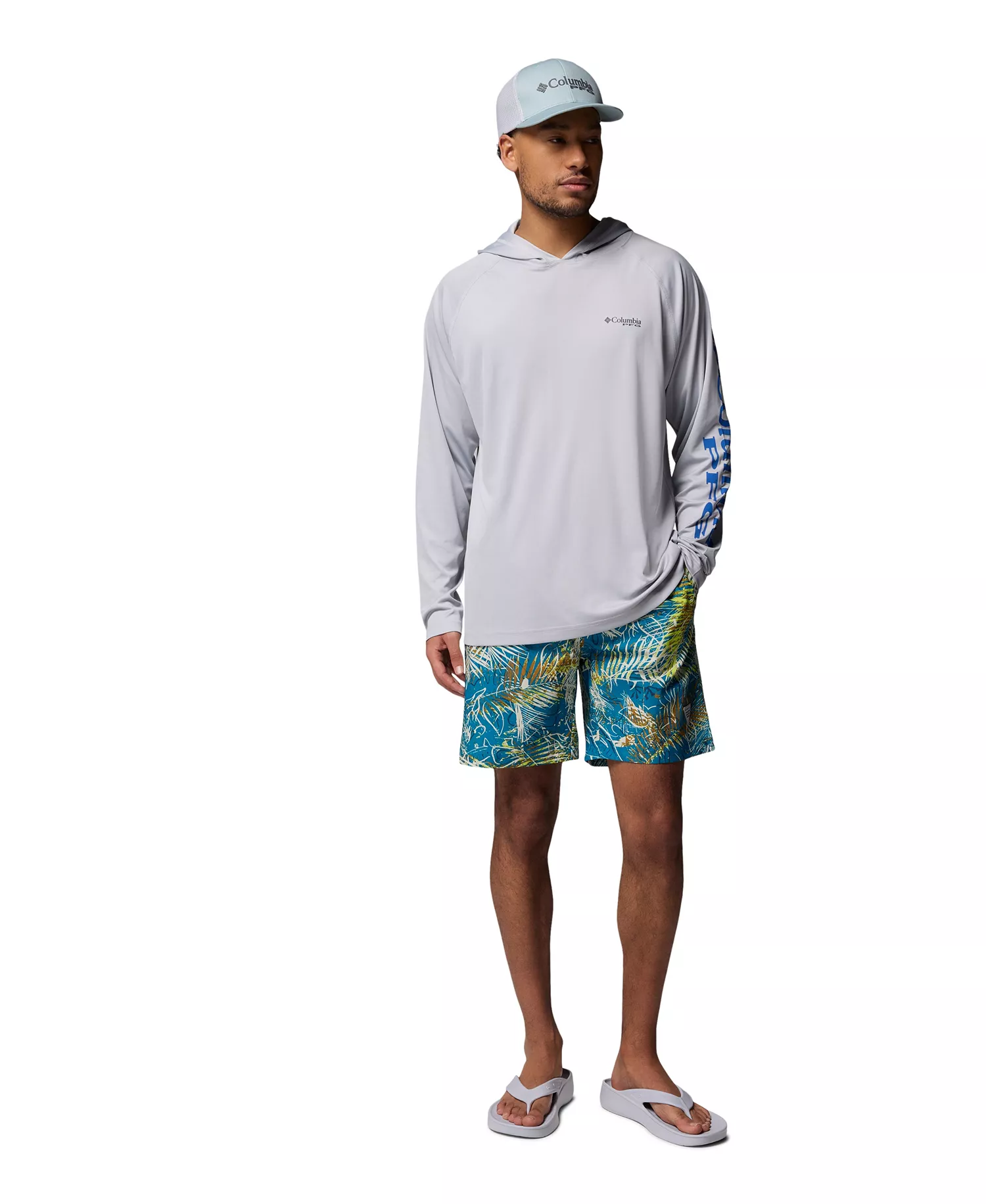 Men's Performance Fishing Gear Rambler Printed Water Shorts - Blue echo hooked up - 2XL