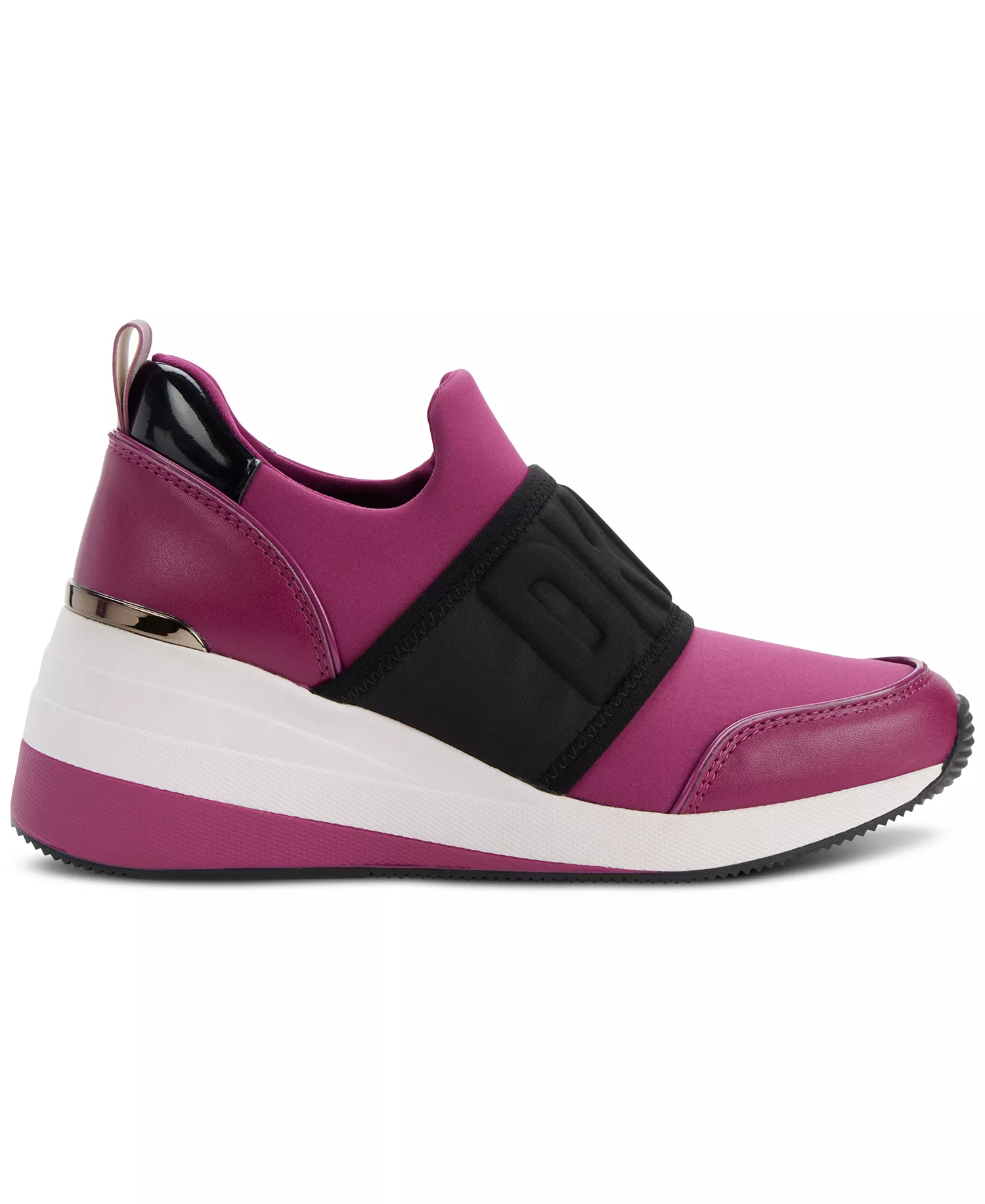 Women's Kamryn Slip-On Logo Wedge Sneakers - Berry/ Black - 11M