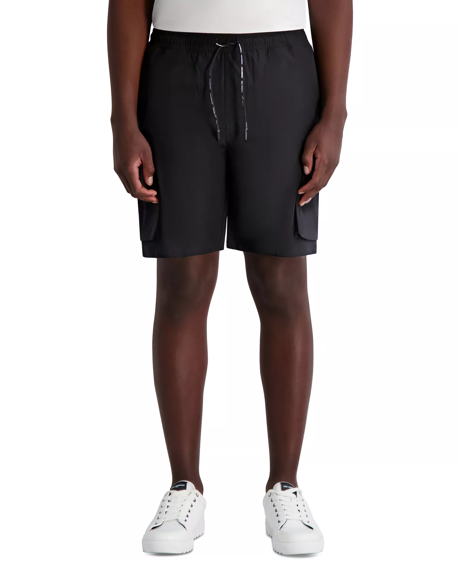 Men's Drawstring 8.5" Cargo Shorts - Black - 2XL