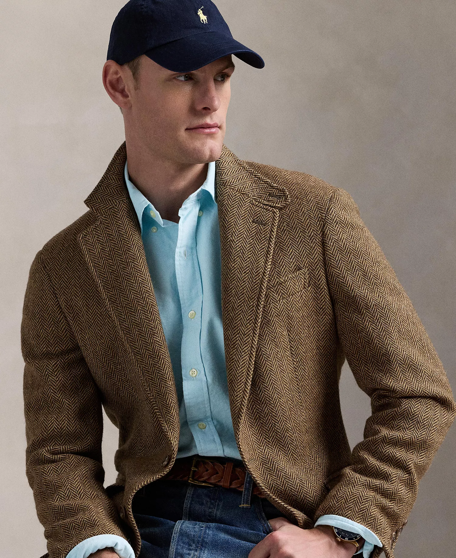 Men's Button-Down Oxford Shirt - Blue - 2XL