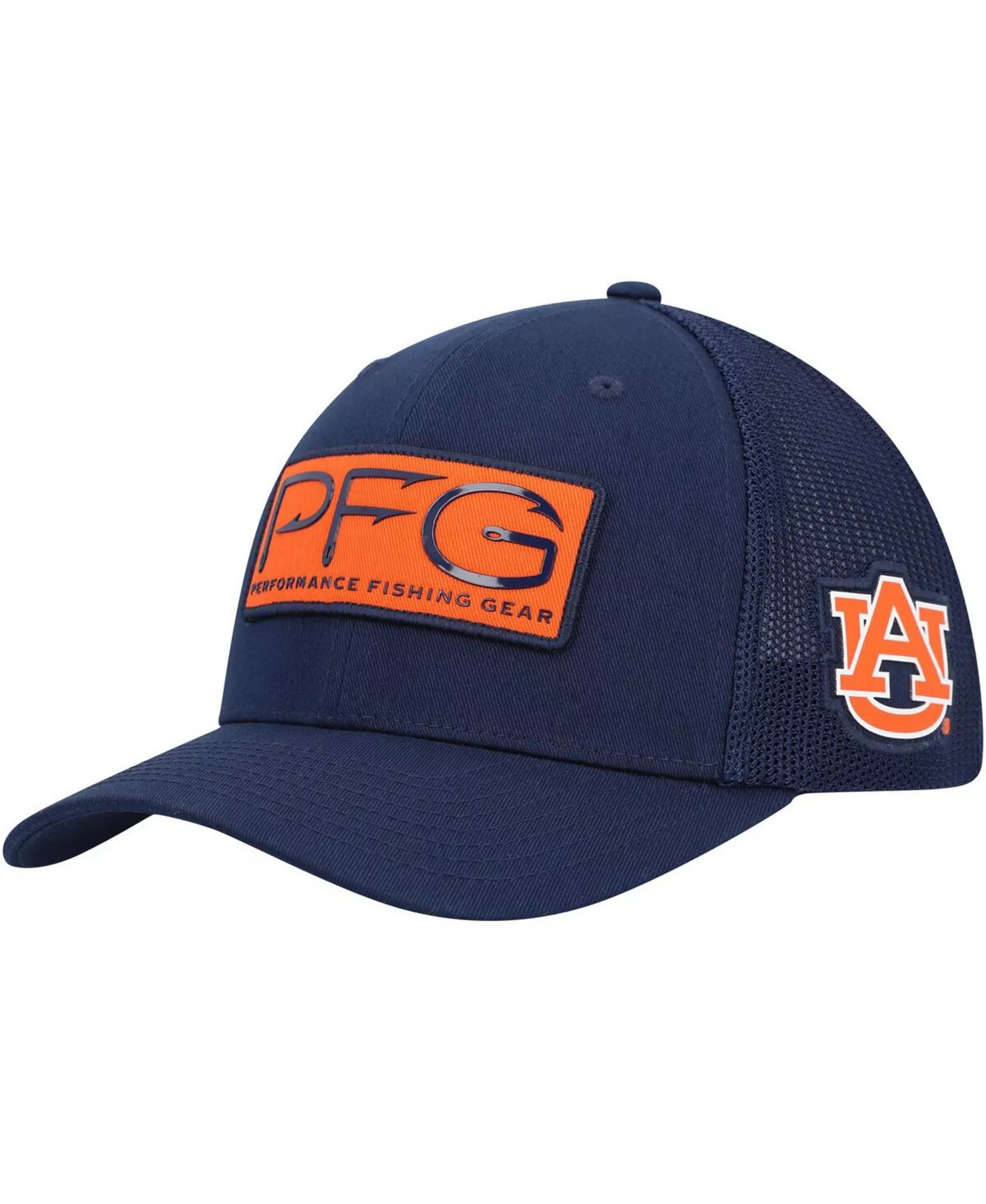 Men's Navy Auburn Tigers PFG Hooks Flex Hat - Navy - L/XL