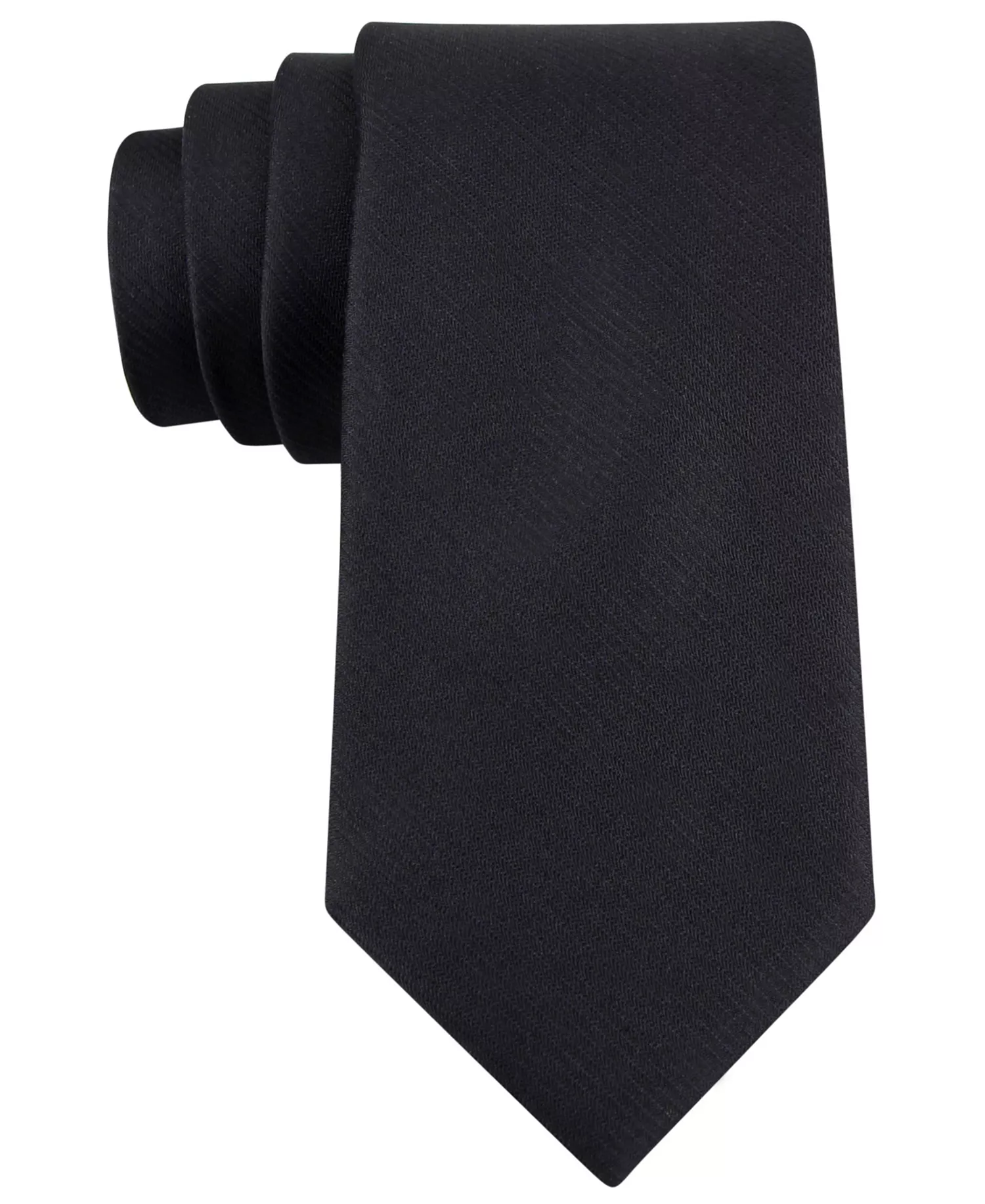 King Cord Solid Tie - Black - ONE SIZE