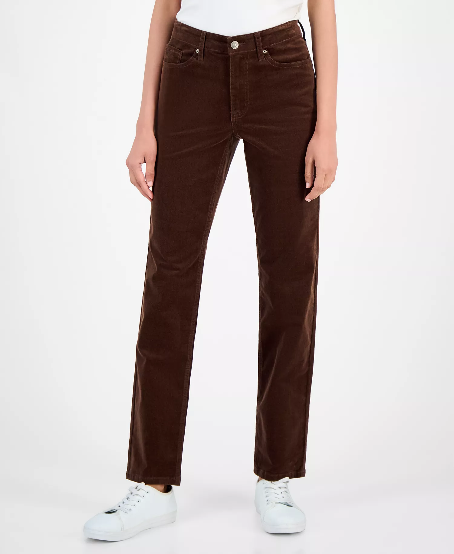 Nautica Women's Mid-Rise Corduroy Pants  - Chicory - 10