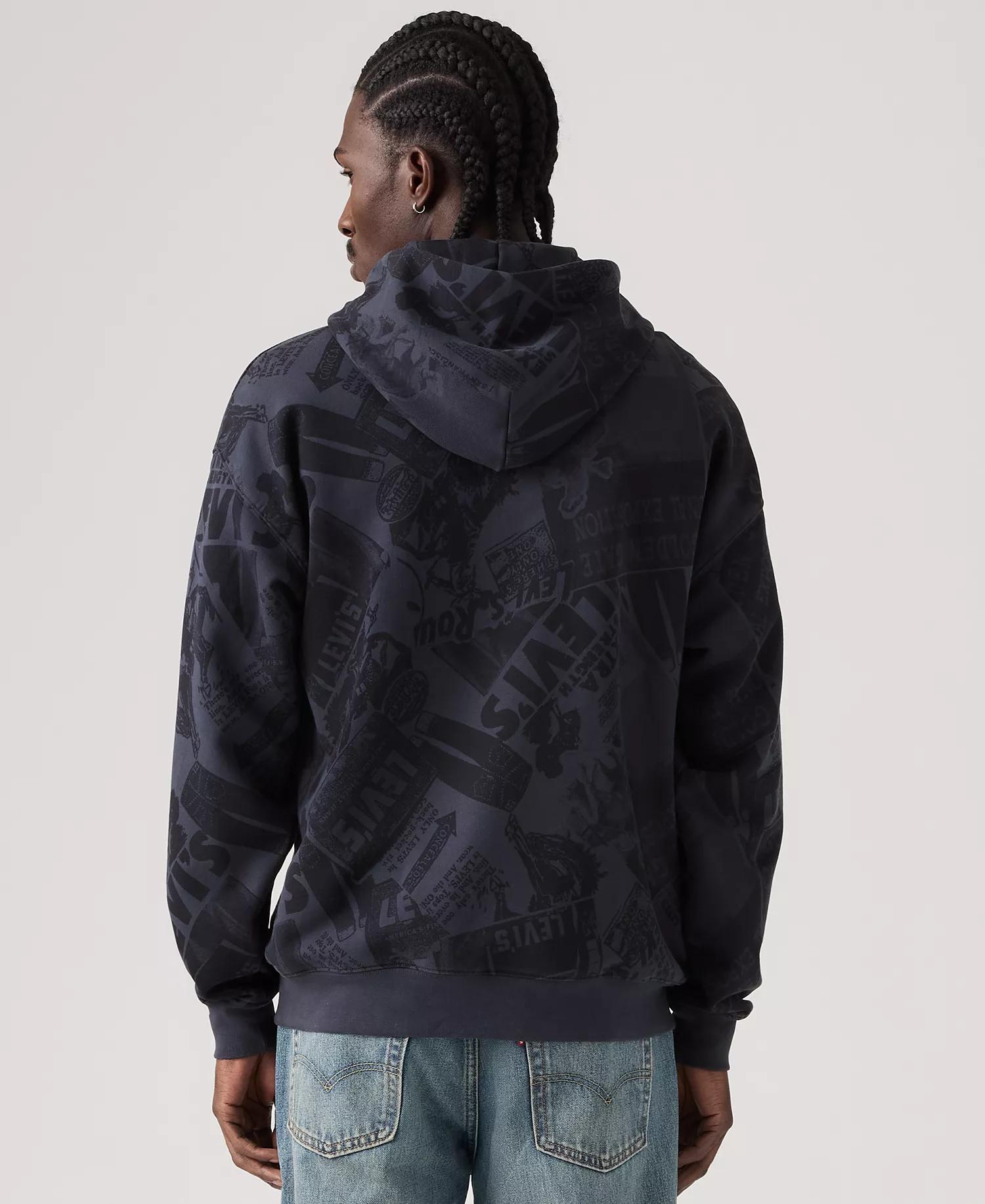 Premium Men's Long-Sleeve Hooded Sweatshirt - Navy - 2XL