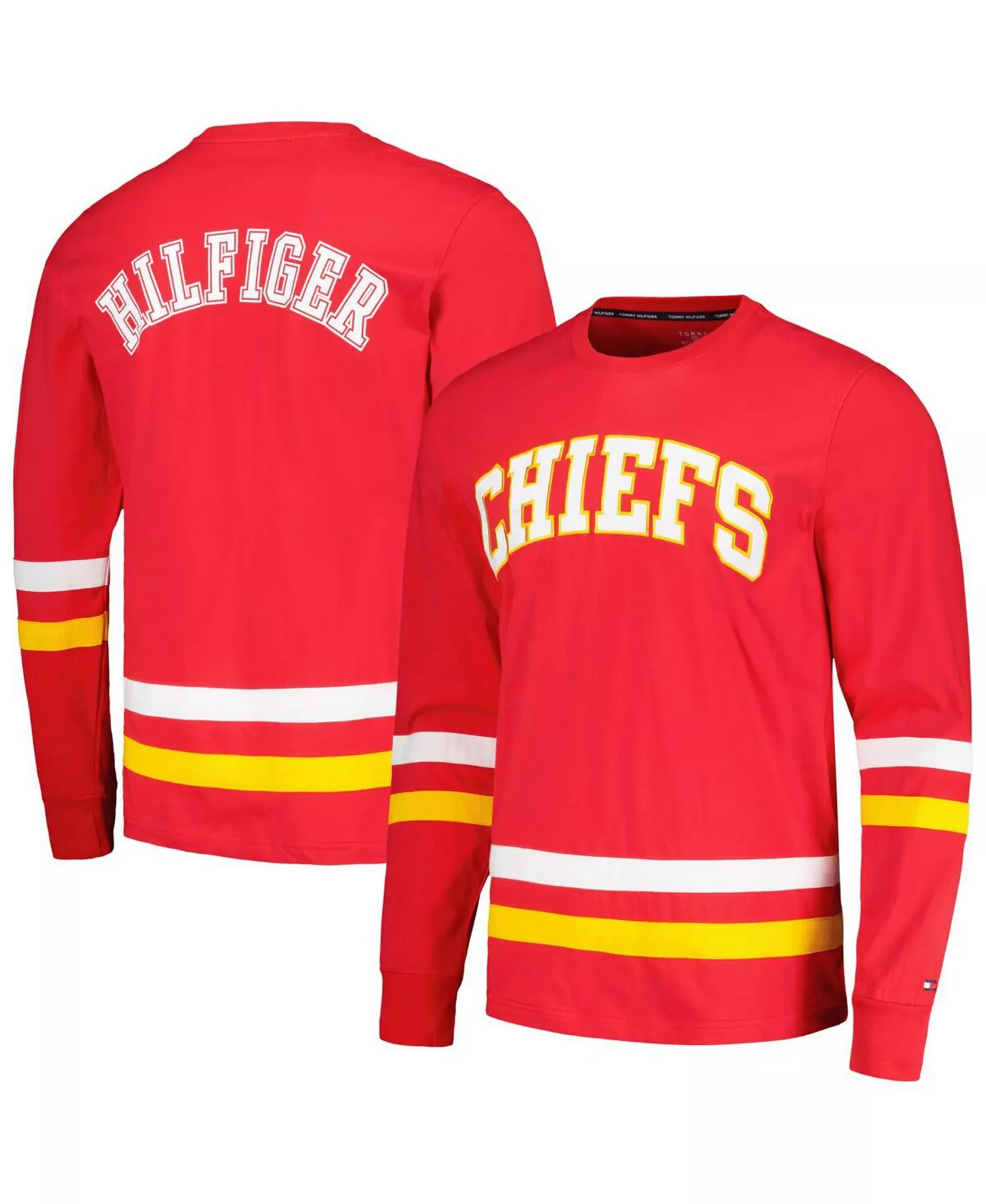 Men's Red, Gold Kansas City Chiefs Nolan Long Sleeve T-shirt - Red, Gold - 2XL