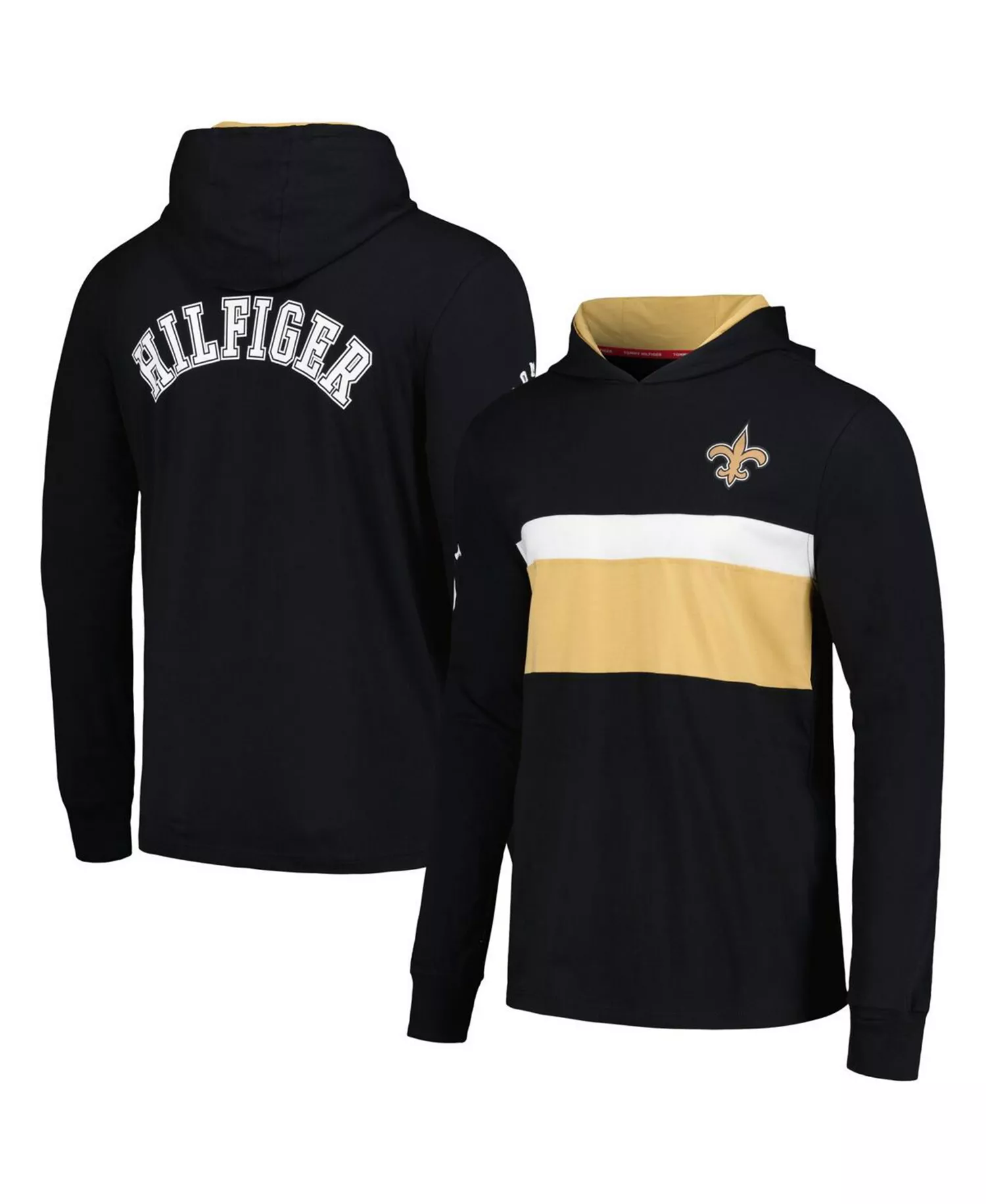Men's Black New Orleans Saints Morgan Long Sleeve Hoodie T-shirt - Black - L
