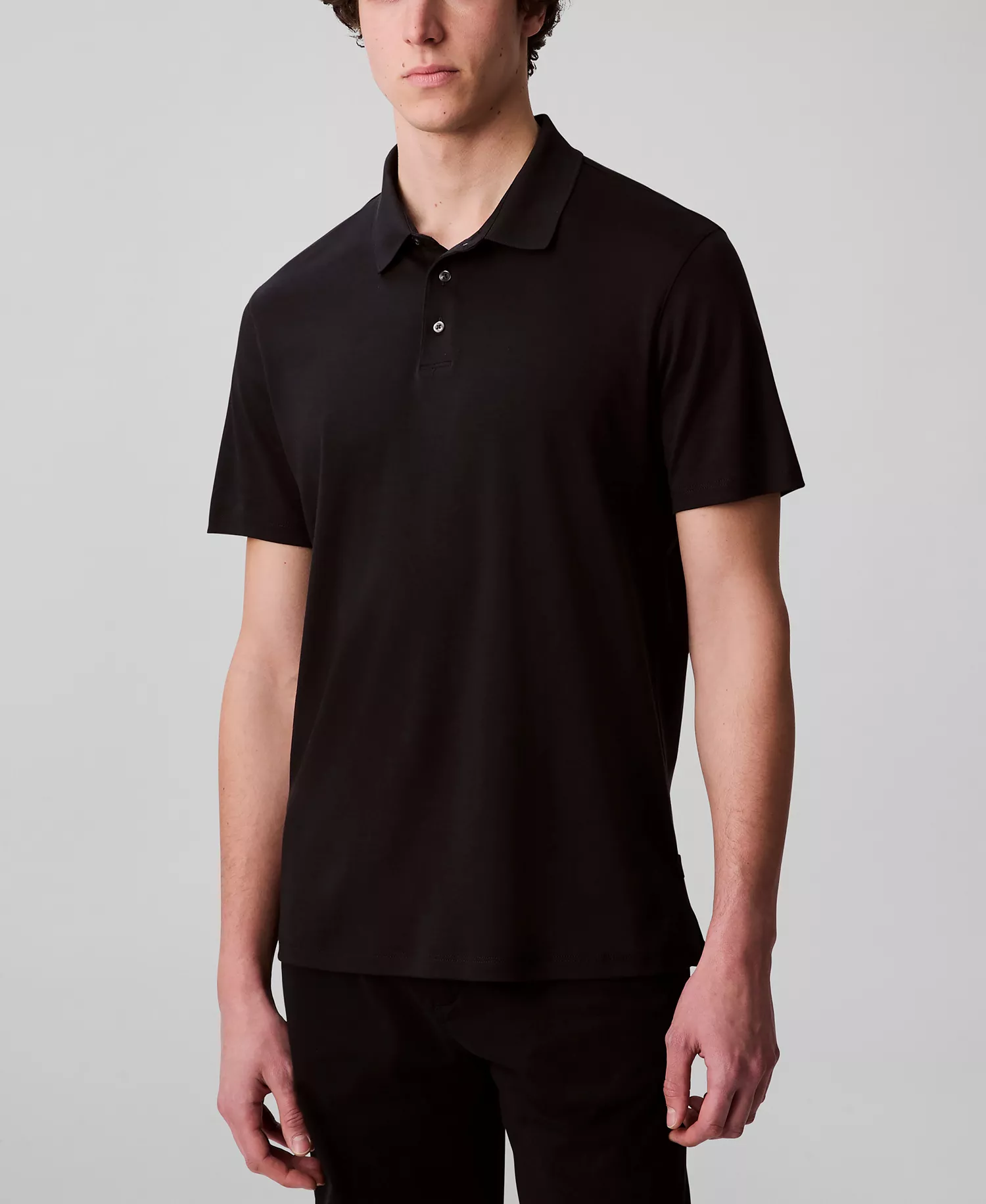 Men's Supima Cotton Polo Shirt & Refined Slim Fit Shorts - Black - 2XL