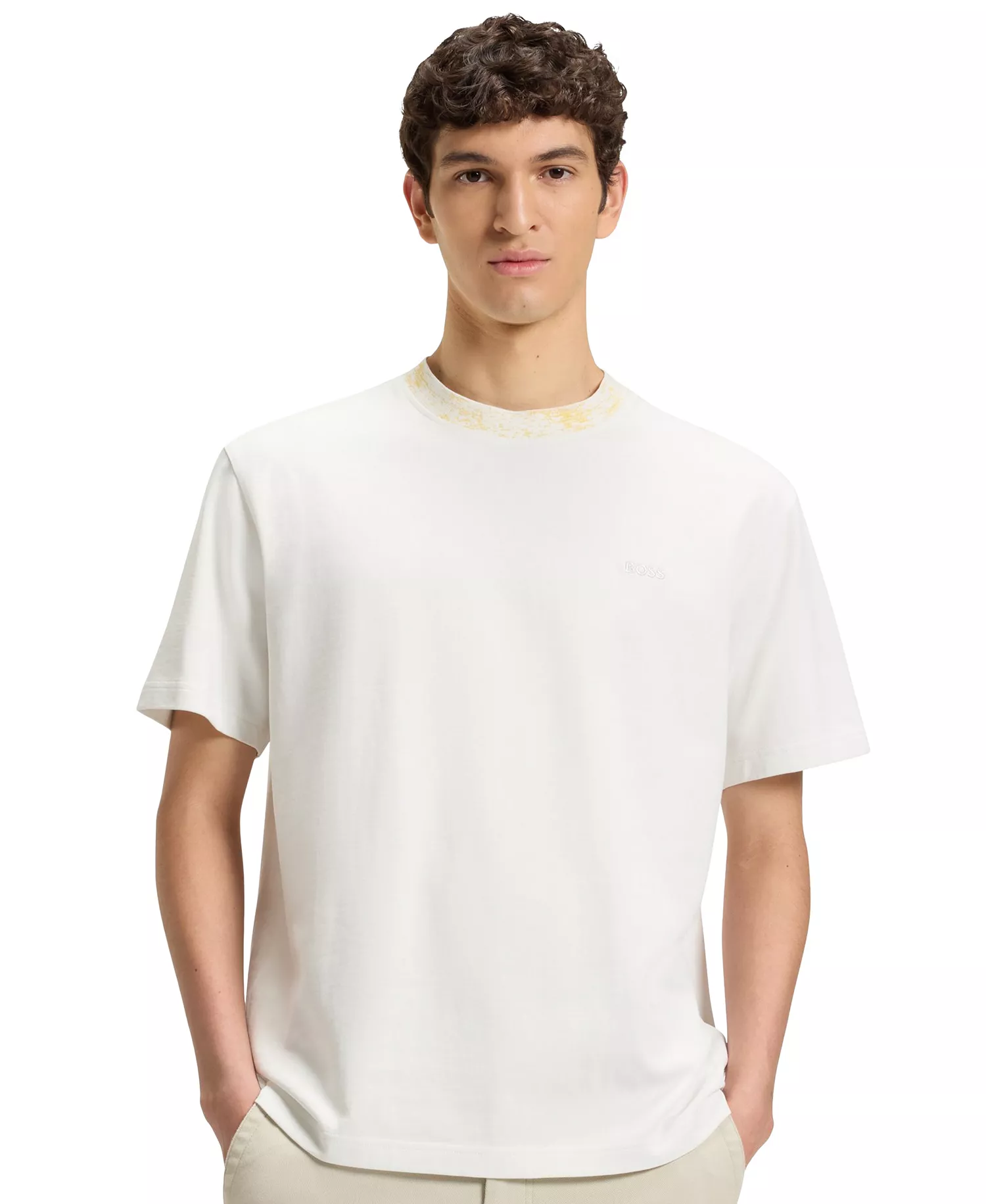 Men's Cotton-Jersey T-Shirt - Natural - L