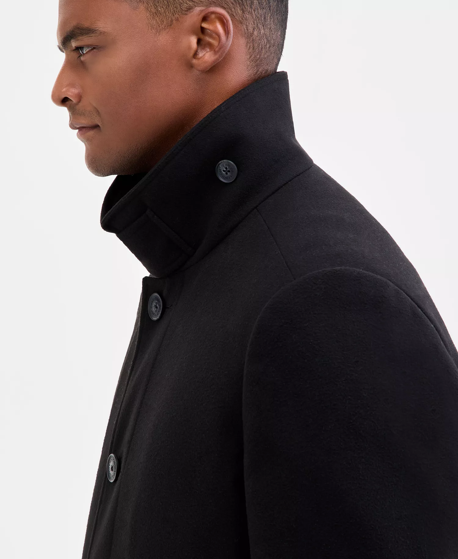 Men's Classic-Fit Coleman Overcoat - Black - 36R