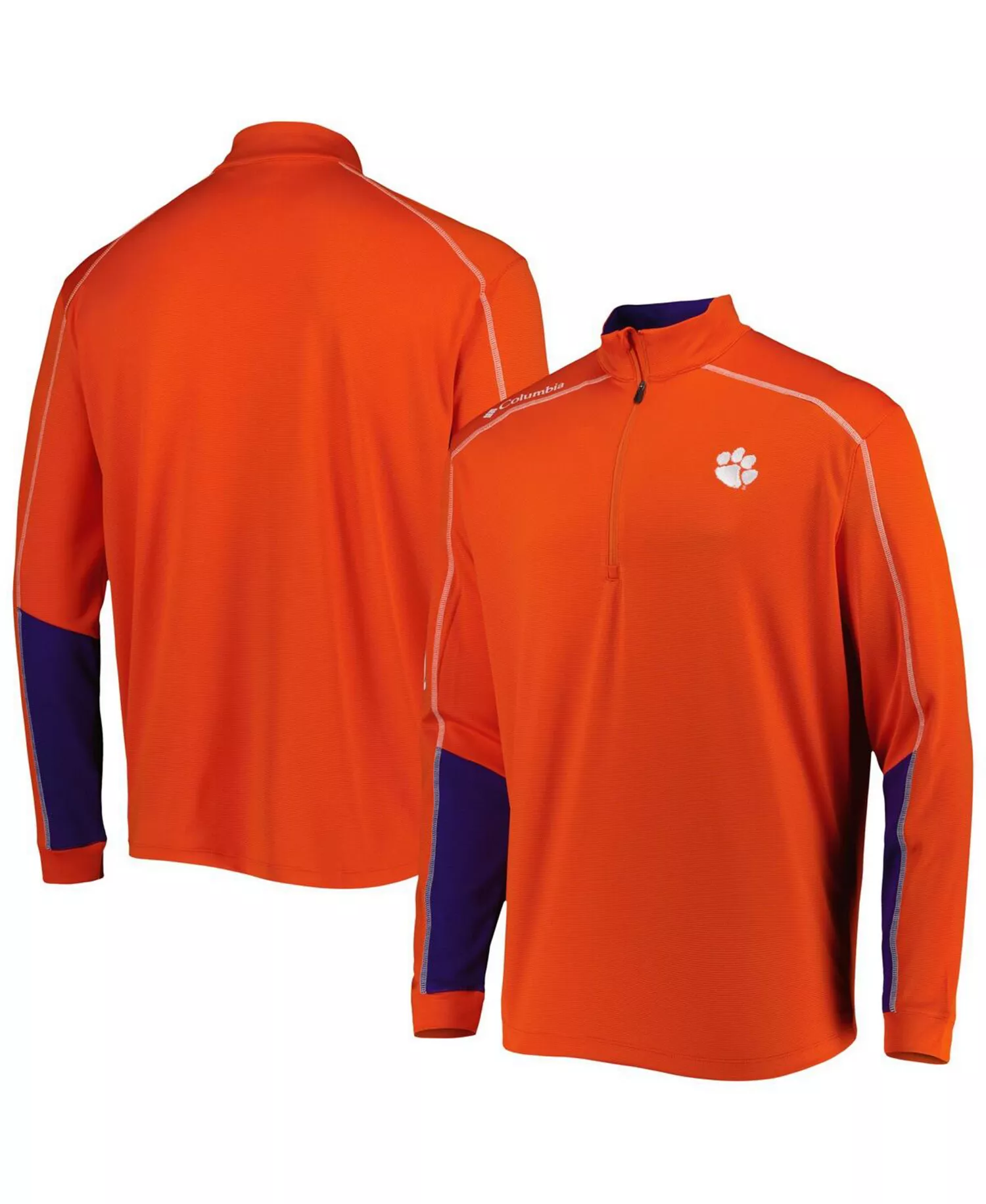 Men's Orange Clemson Tigers Shotgun 2.0 Omni-Wick Quarter-Zip Jacket - Orange - 2XL