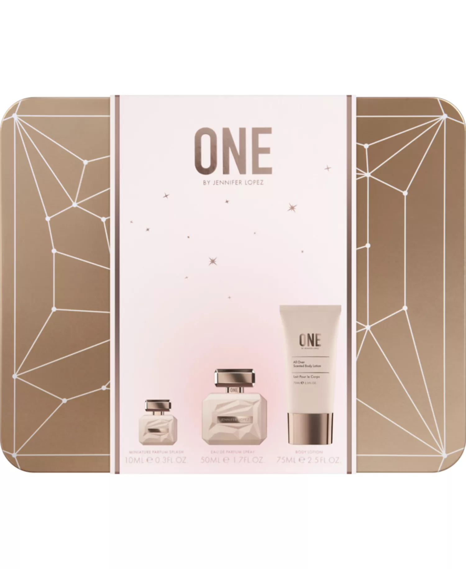 ONE GIFT SET 50ml EDP, 10ml Deluxe Mini Parfum & 75ml Body Lotion 3pc - Pink Overflow - 3 Piece Set