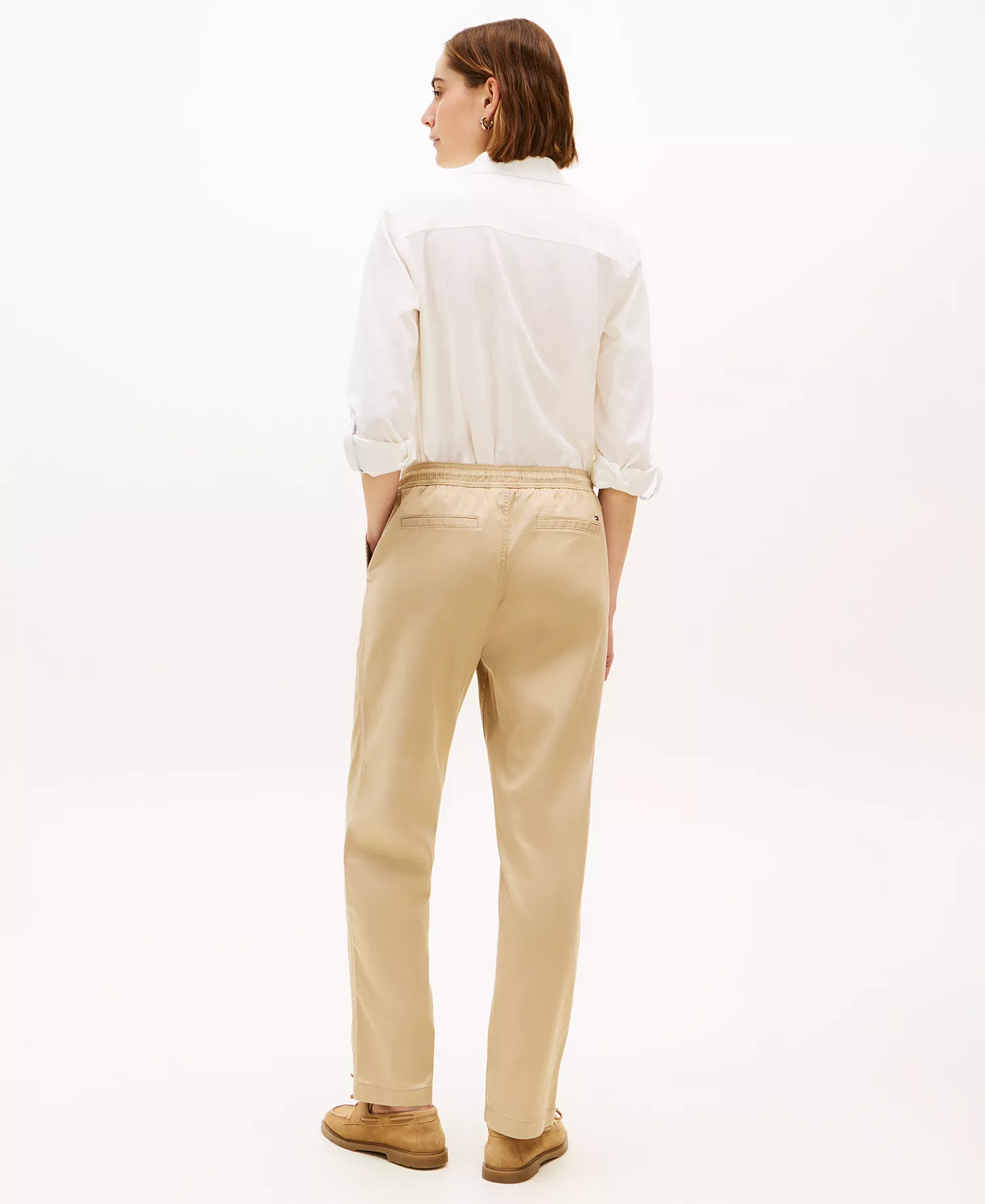 Women's Cargo Pull-On Pants - Beige - L