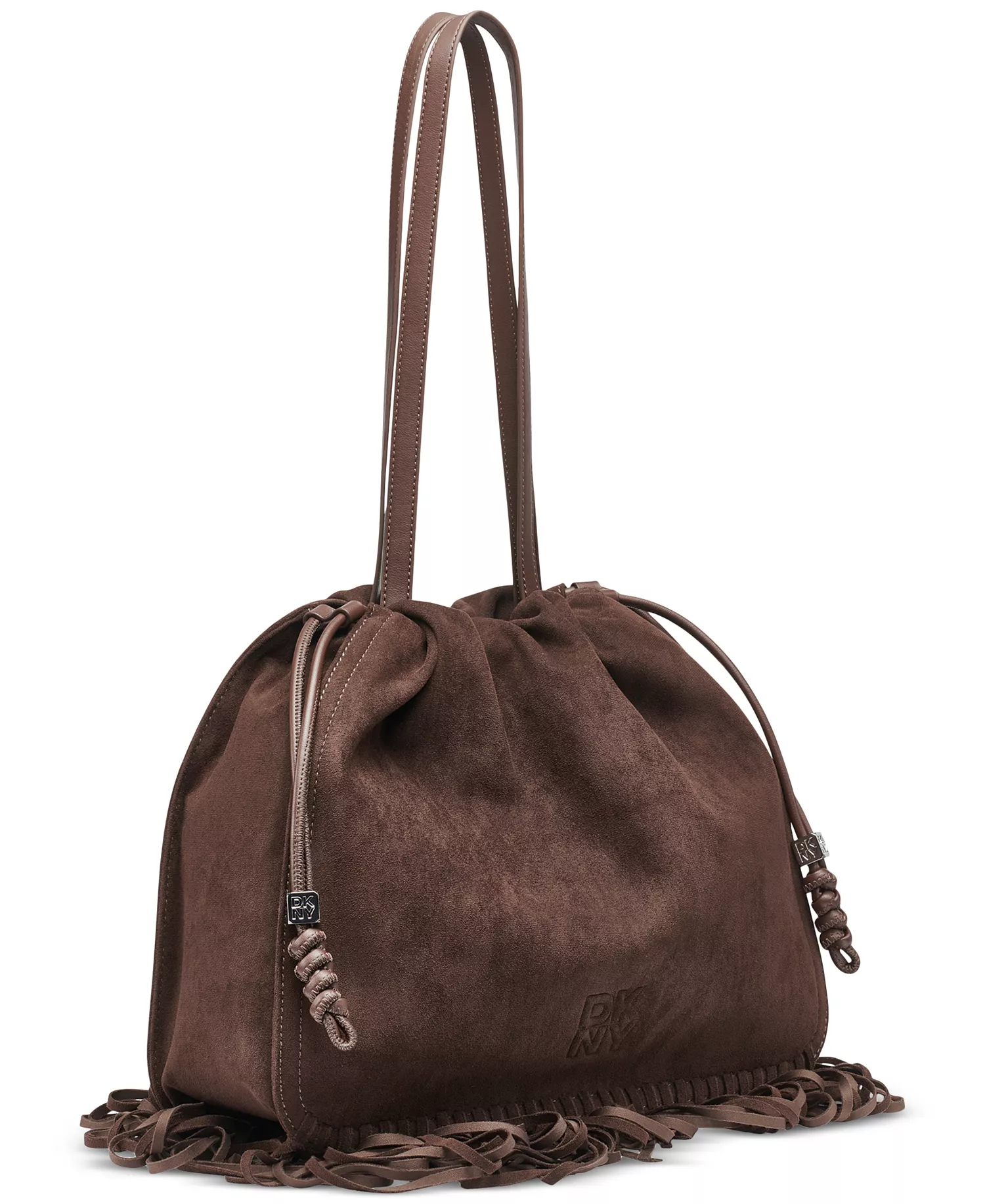 Halle Large Drawstring Tote Bag - Chocolate - NO SIZE